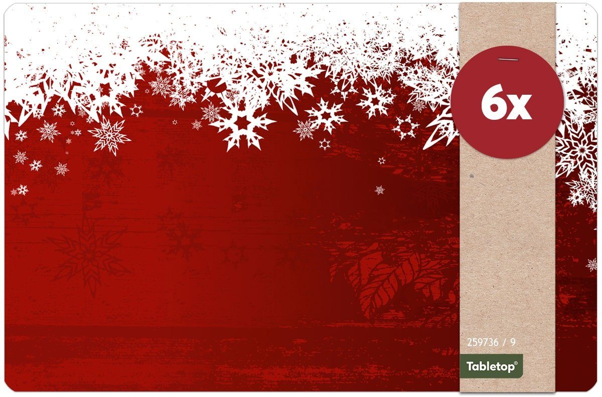 matches21 HOME & HOBBY Platzset Abwaschbare Tischsets 6er Set Weihnachten S günstig online kaufen