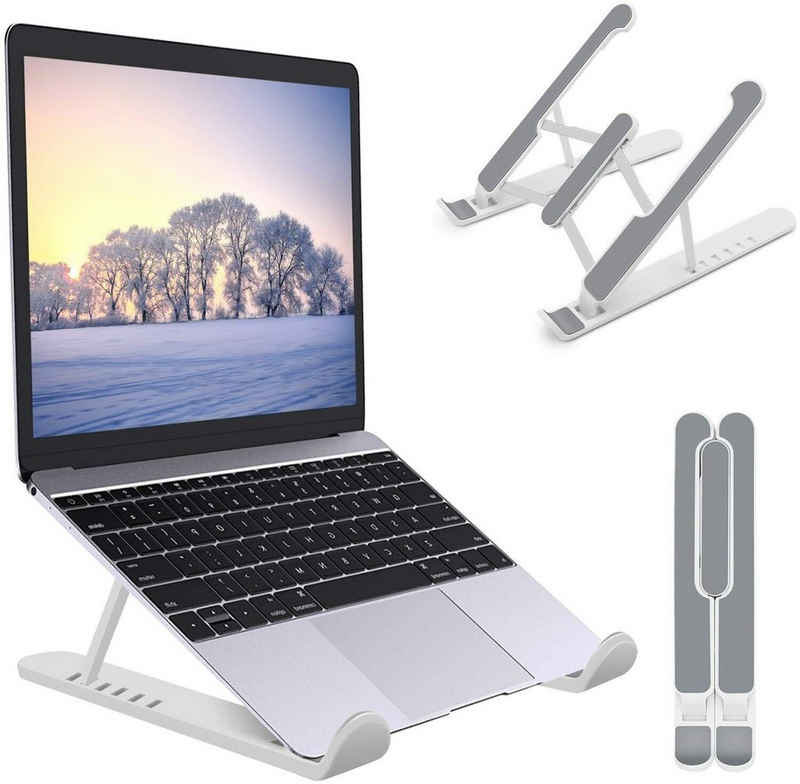 JPARR Laptoptisch Faltbarer Laptop-Ständer, 6 Winkel, Tablet-Halterung (1x Laptopständer-Set, 1x Laptiopständer), Laptopständer: Höhenverstellbar, belüftet, robust