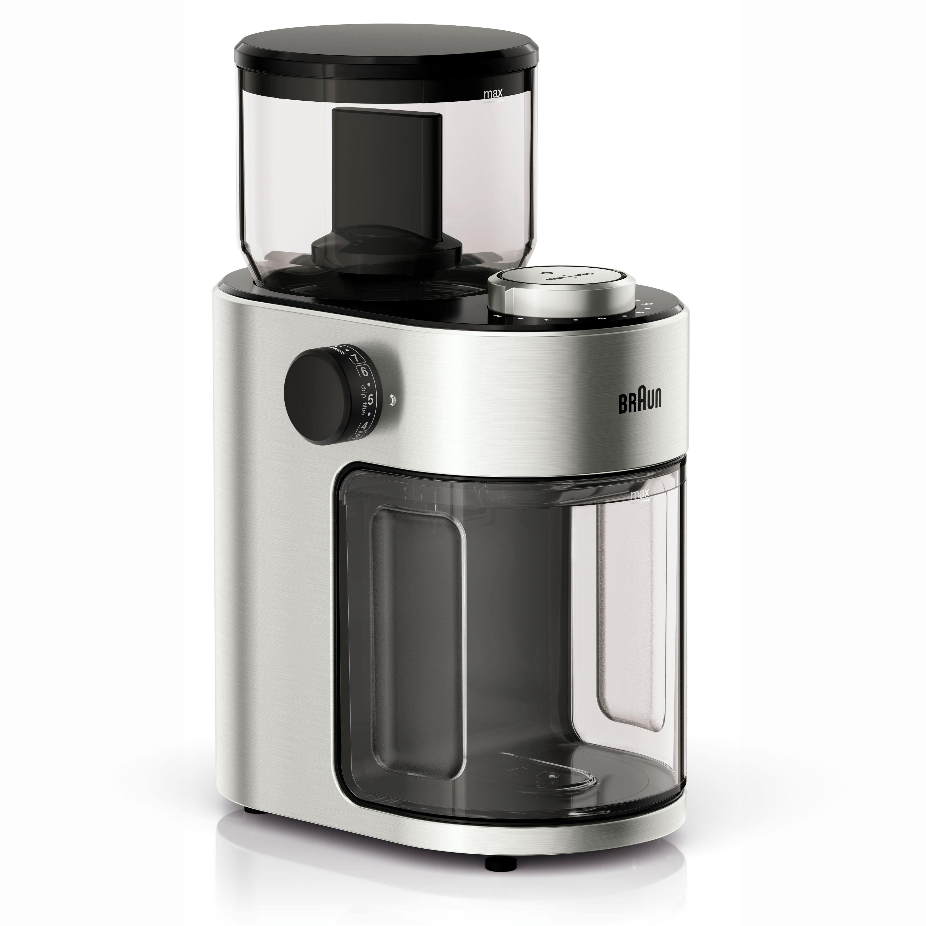 Braun Kaffeemühle Fresh-Set Kaffeemühle KG 7070 - 15 Einstellungen, 220 g Behälter, 110 W, Scheibenmahlwerk, 220 g Bohnenbehälter, 2-12 Kaffeetassen Einstellungen, Überhitzungsschutz