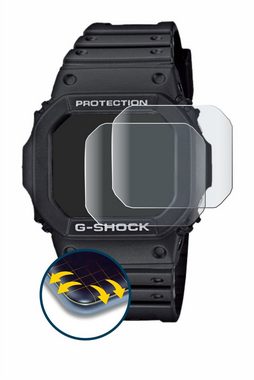 BROTECT Full-Screen Schutzfolie für Casio G-Shock GW-M5610-1ER, Displayschutzfolie, 2 Stück, 3D Curved matt entspiegelt Full-Screen Anti-Reflex