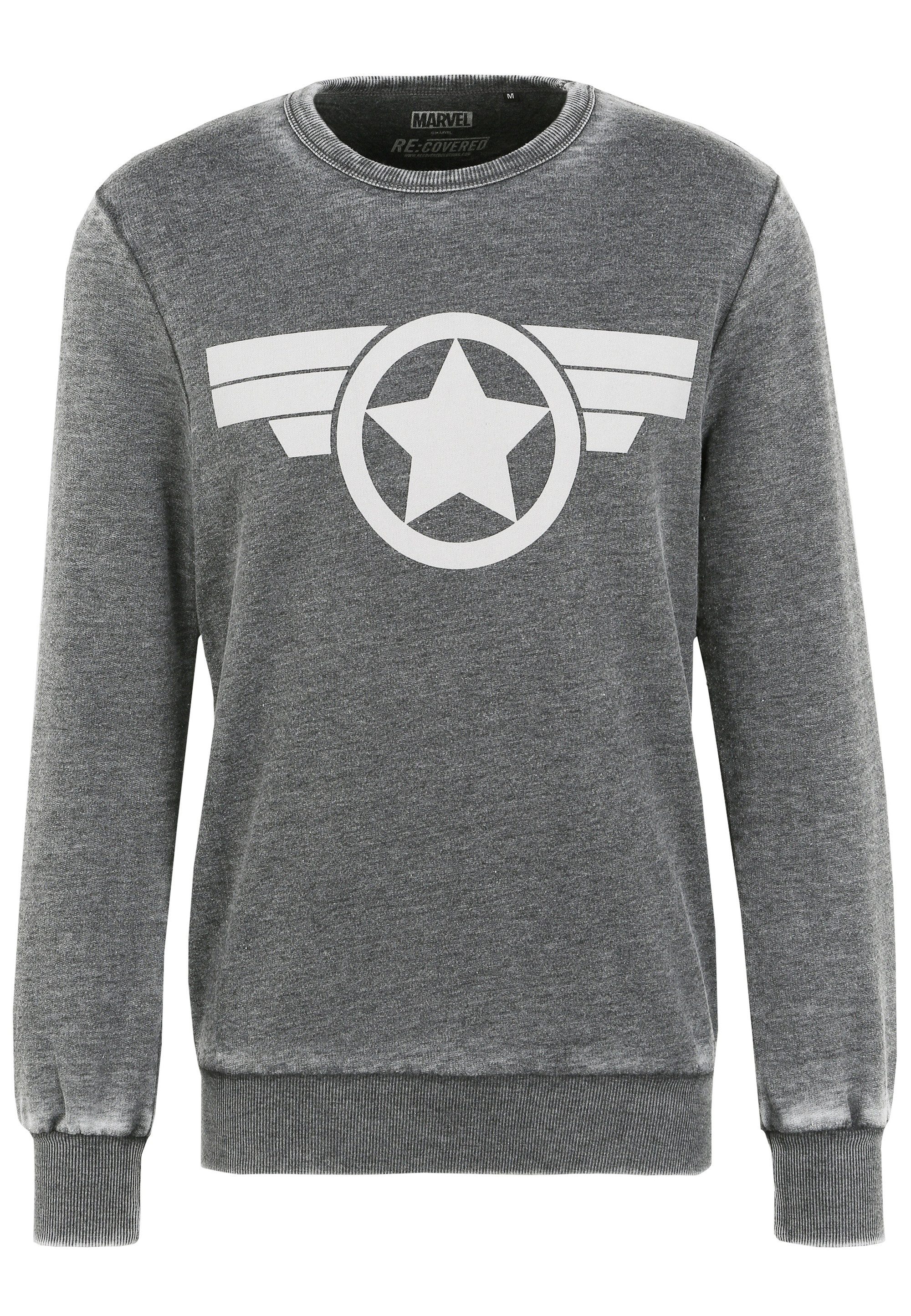 Recovered Sweatshirt Marvel Captain America (1-tlg) mit coolem Marvel-Print