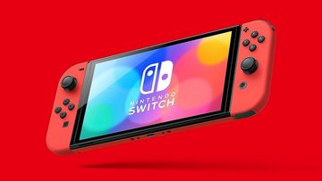 Nintendo Switch OLED-Modell, Rot, Mario-Edition, Spielkonsole Videospielkonsole, Gaming Konsolen Spielkonsole mit Spiele Spielkonsolen für Unterwegs