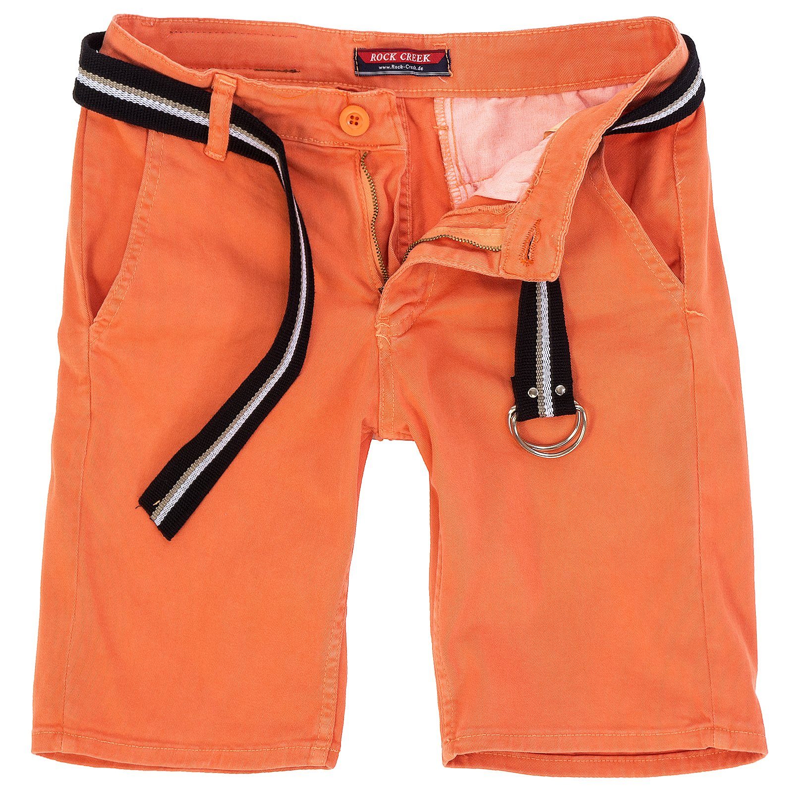 Chinoshorts Herren Chino Shorts mit Gürtel RC-2133