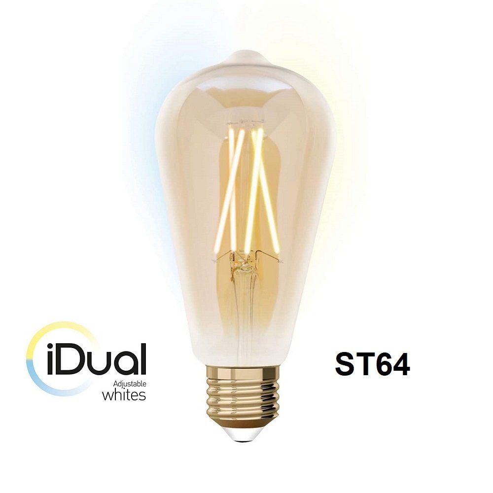 iDual LED-Leuchtmittel JE0186630 LED Leuchtmittel Filament E27 ST64 amber