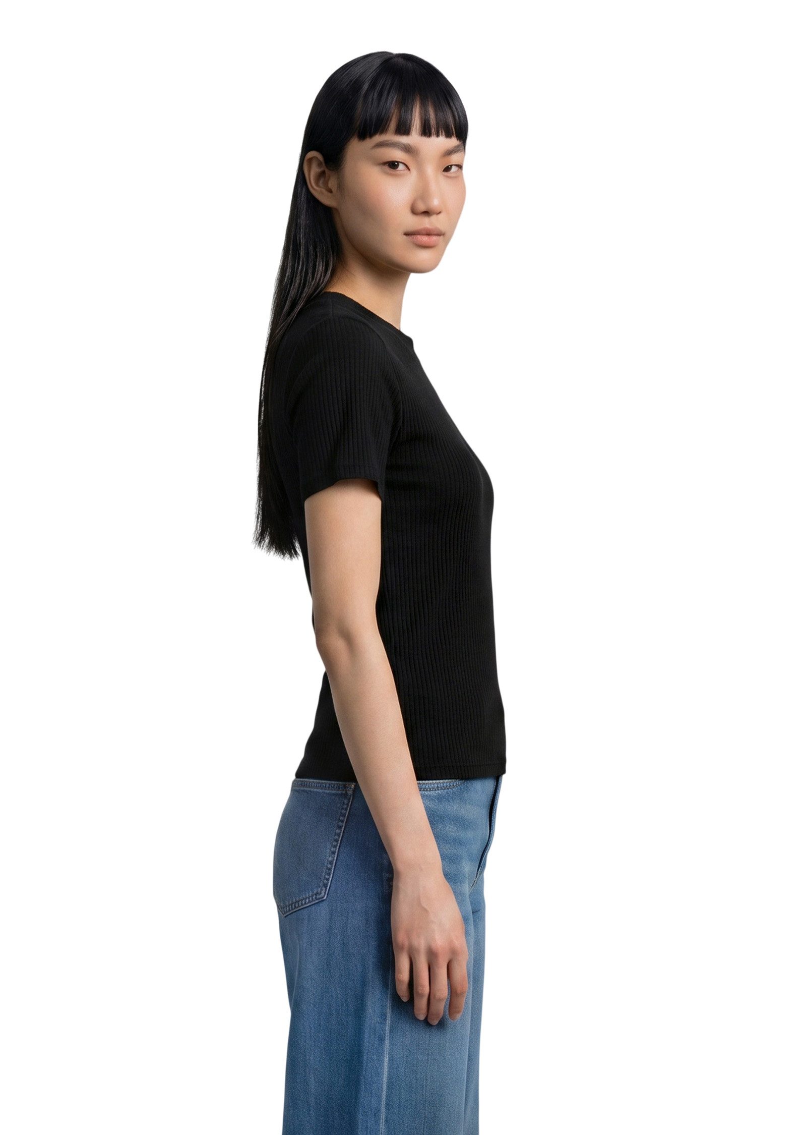 Marc O'Polo DENIM T-Shirt aus elastischem Bio-Baumwolle-Mix – Bild 2 von 5