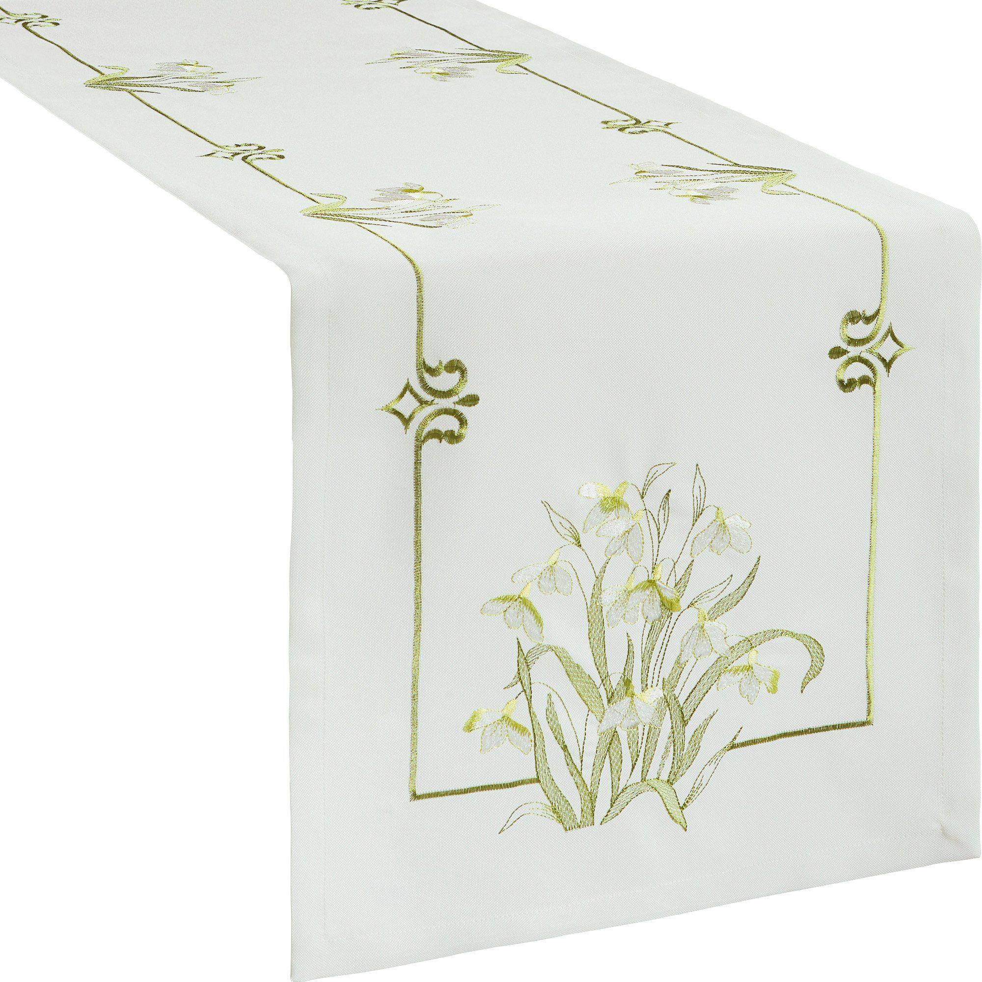 Erwin Müller Tischdecke Tischläufer "Schneeglöckchen", Blumen günstig online kaufen