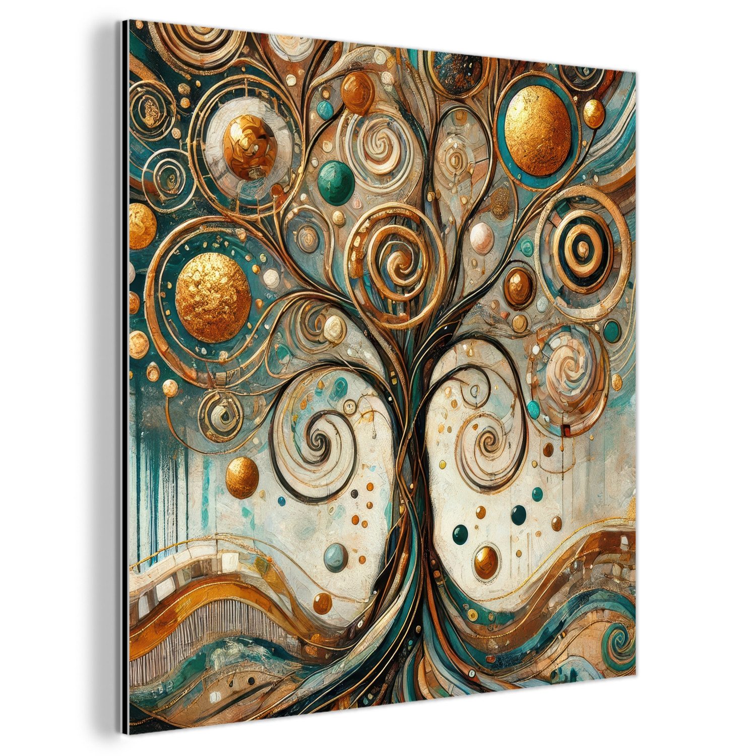 MuchoWow Metallbild Baum des Lebens - Baum - Abstrakt - Modern, Inkl. Aufhä günstig online kaufen