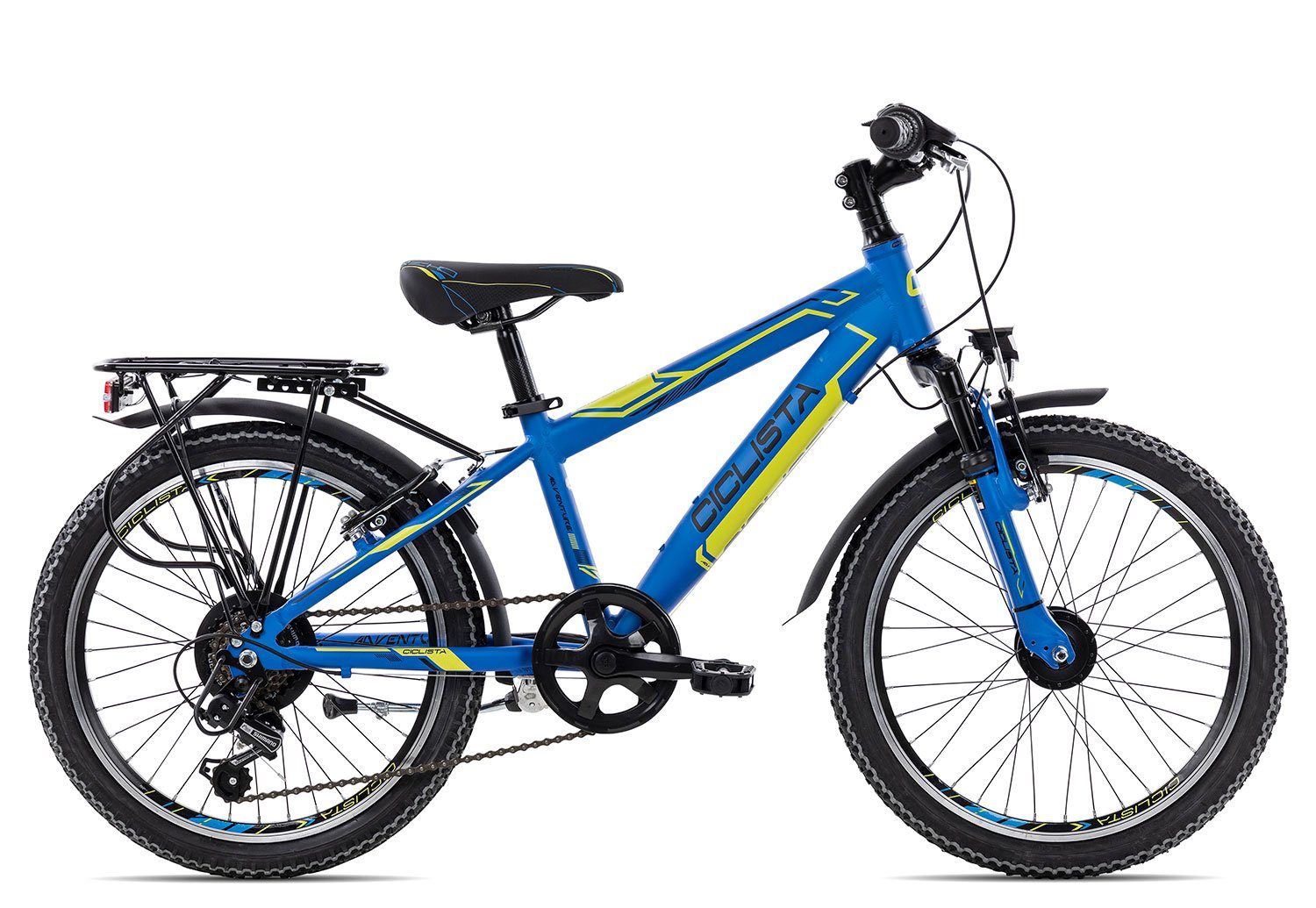 Ciclista Kinderfahrrad Adventure 20, 6 Gang Shimano Tourney 6 Schaltwerk, Kettenschaltung, Kinderfahrrad 20 Zoll blau blue lime black