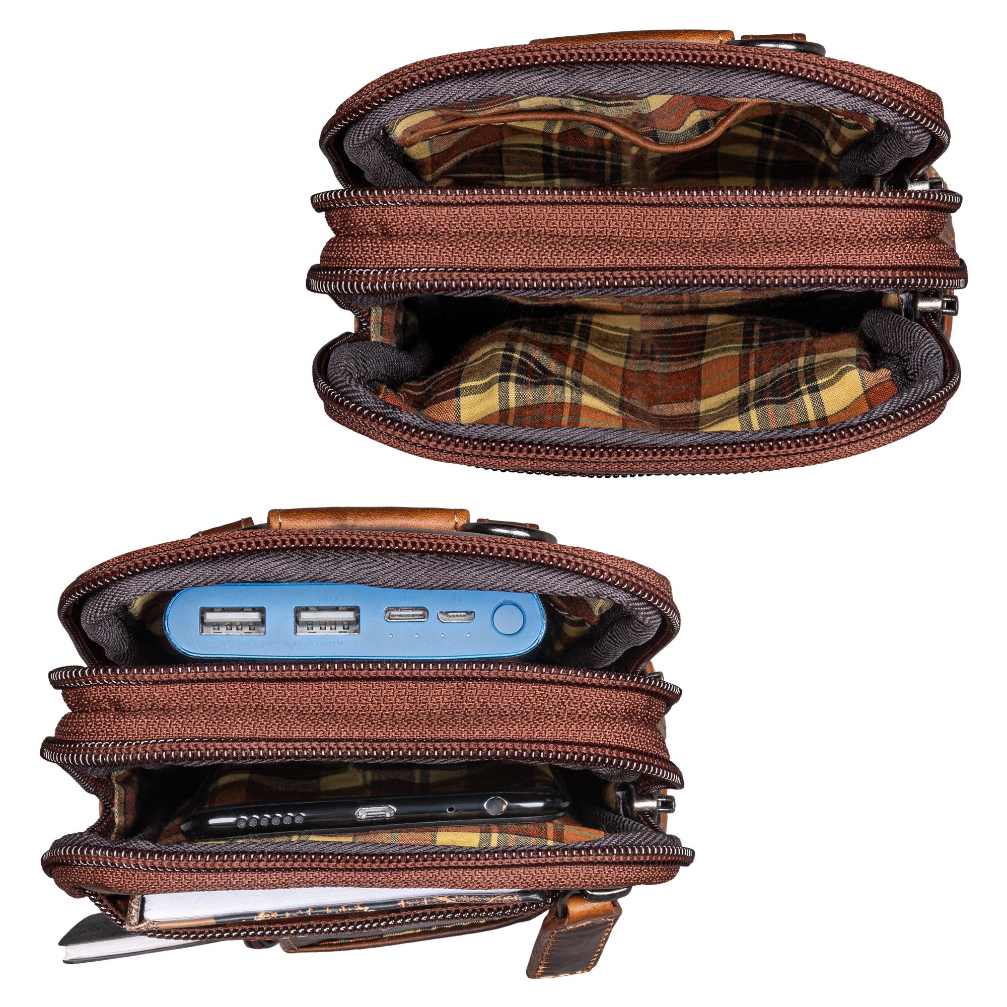 STILORD Handtasche "Asher" Leder Brustbeutel Herren Vintage Gürteltasche zum Umhängen