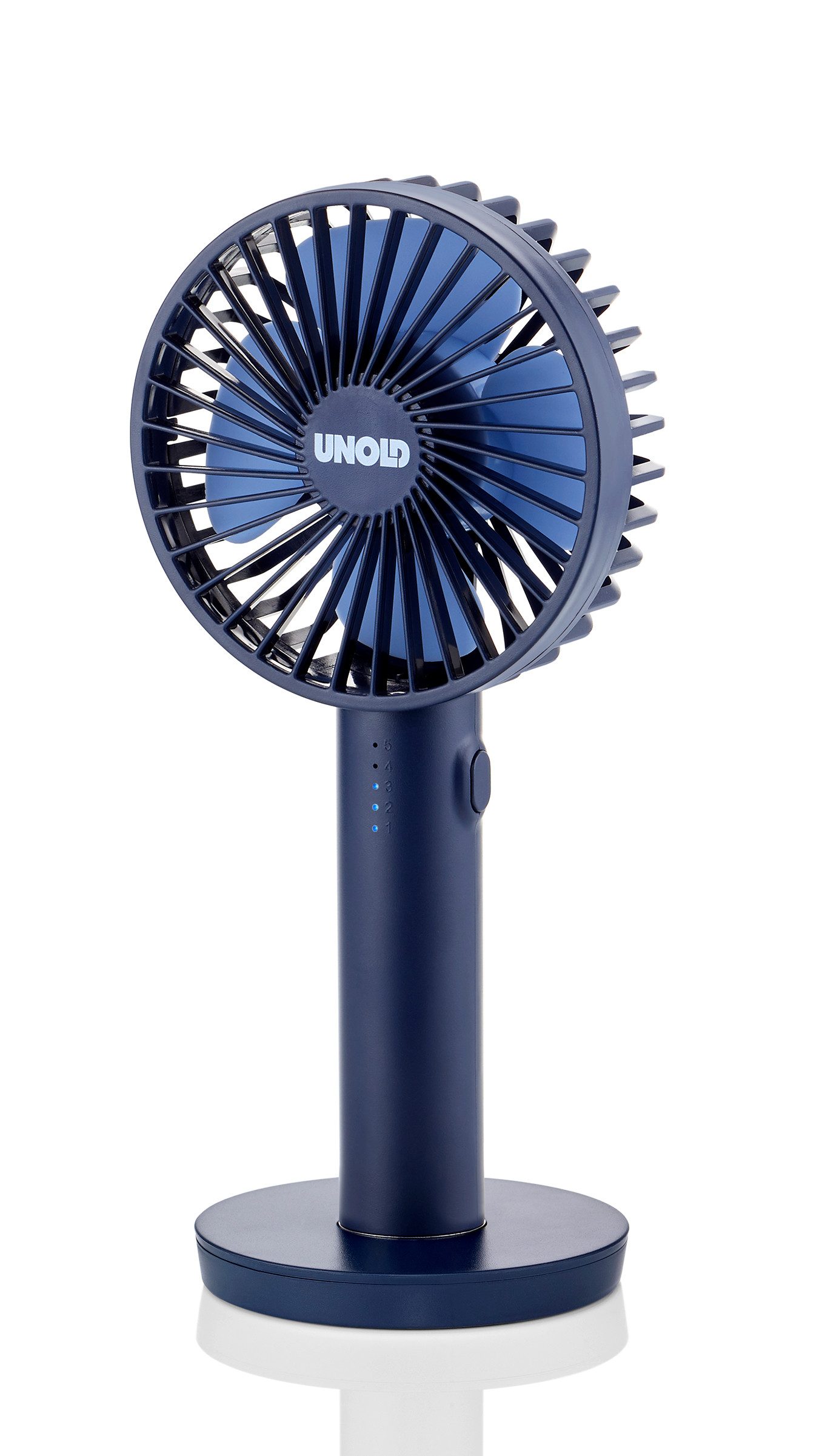 Unold Handventilator Breezy II, 5-stufige Geschwindigkeitsregelung integrierter Spiegel