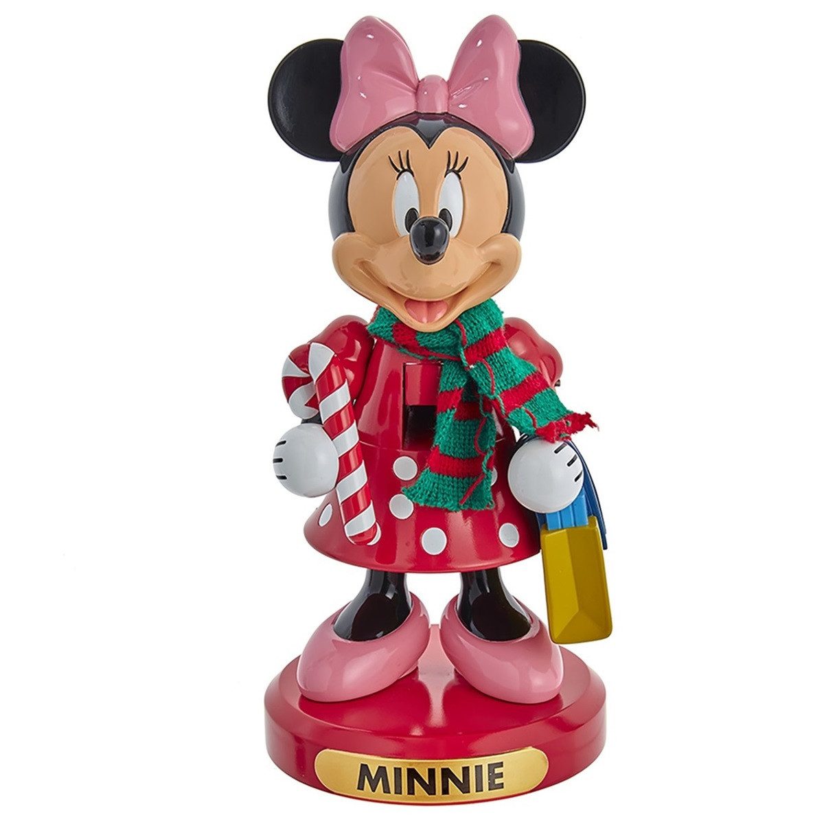 Kurt S. Adler Nussknacker DN6212L - Minnie Candy Cane, 10" (25,4 cm), (1-tlg)
