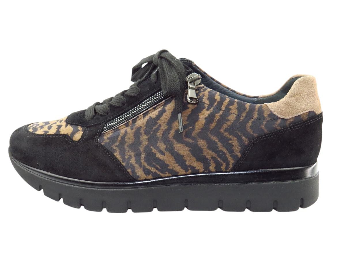 Samt. Chev. schw./caramel Slipper