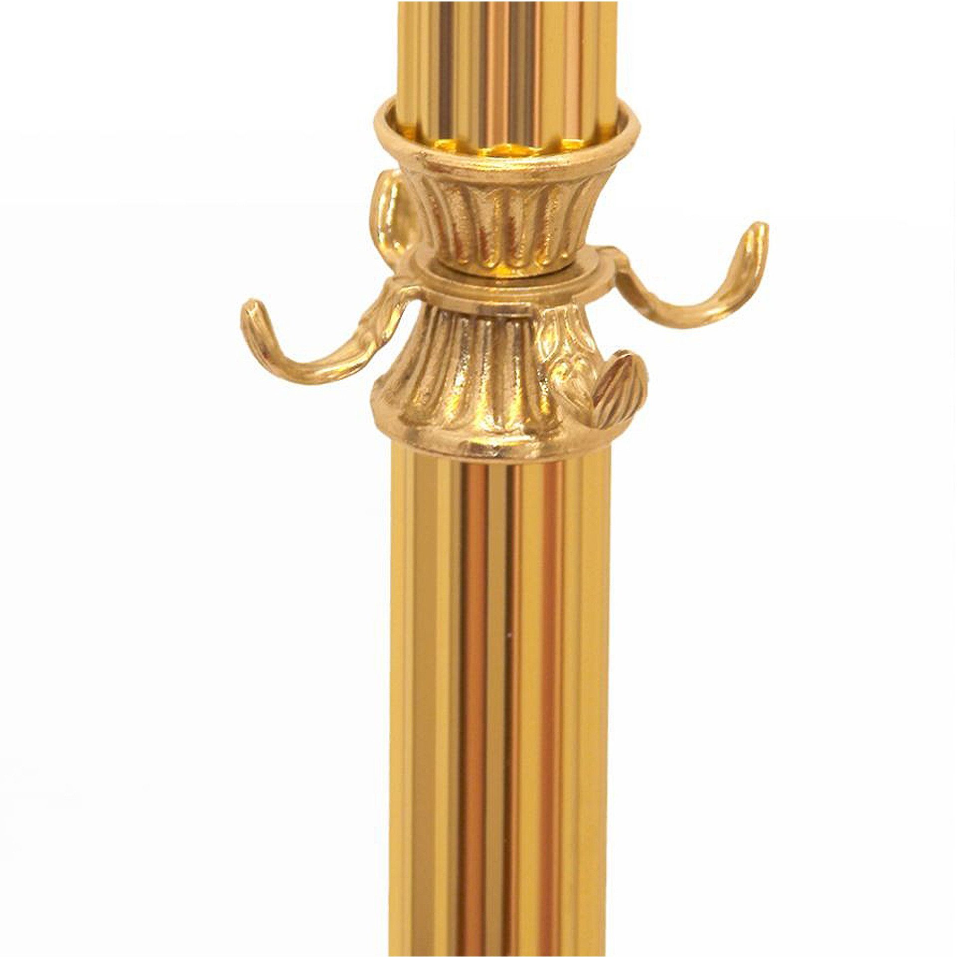 Belle Arti Garderobenständer Garderobenständer Kleiderständer Standgarderobe Barock Messing gold, (edel, Stabil), Garderobe Metall Vintage Retro Antik mit Haken freistehend rostfrei