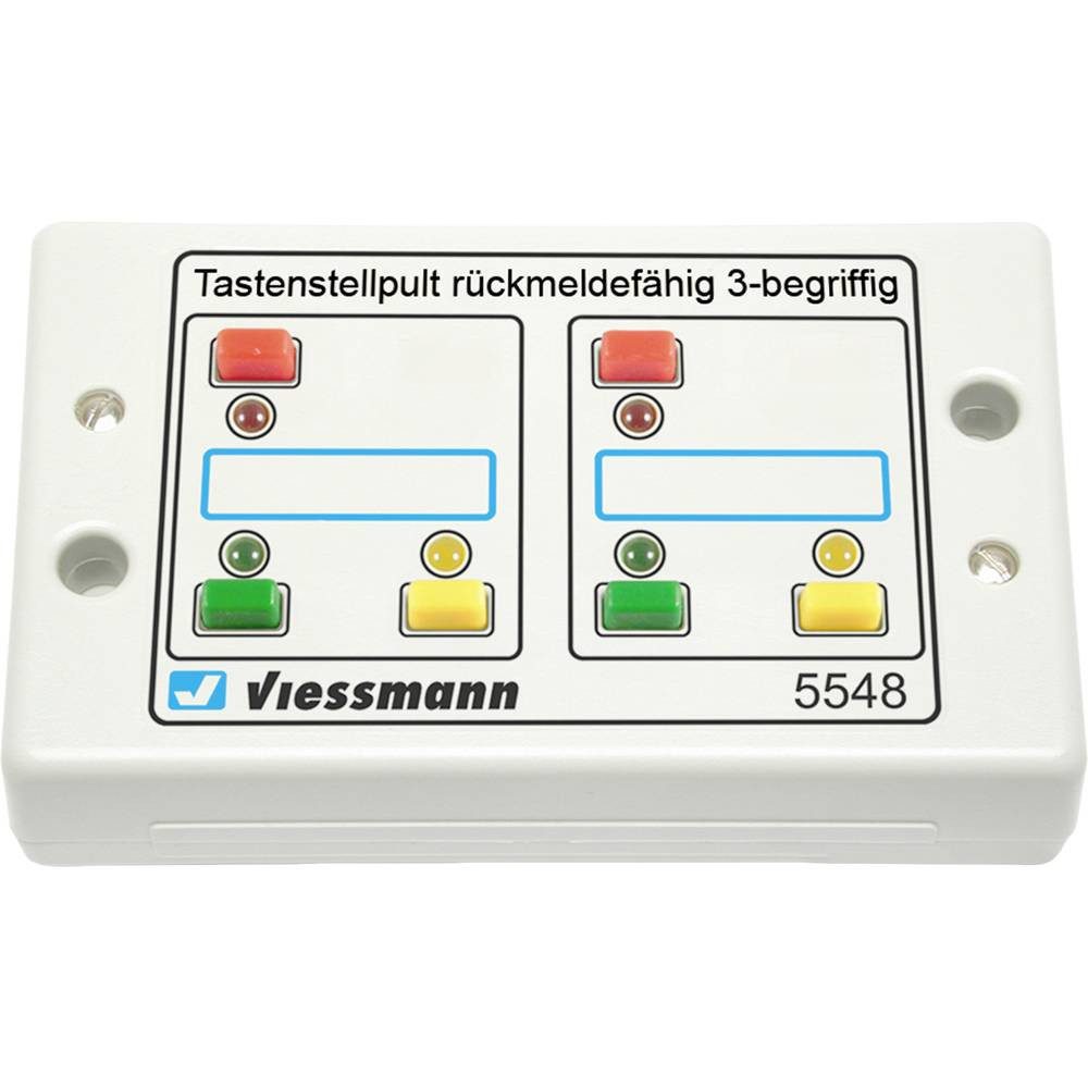 Viessmann Modelleisenbahn-Stellpult Tasten-Stellpult, rückmeldefähig, 3-begriffig 5548