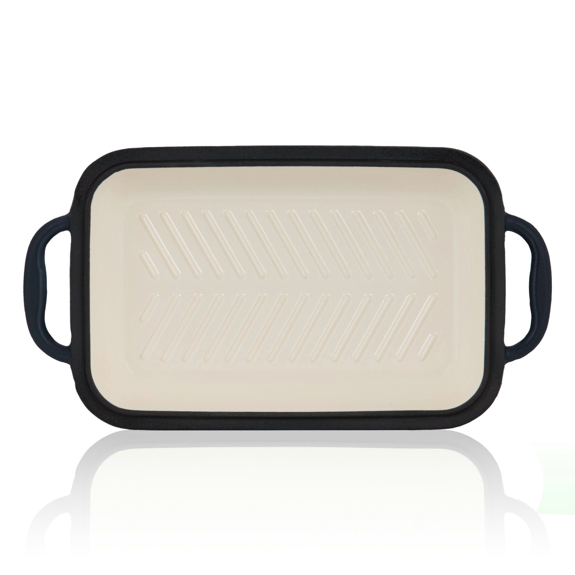 Mahlzeit Bräter Gusseisen, mit Deckel, emailliert, 4,8 Liter, Blue Berry, 2in1, Gusseisen