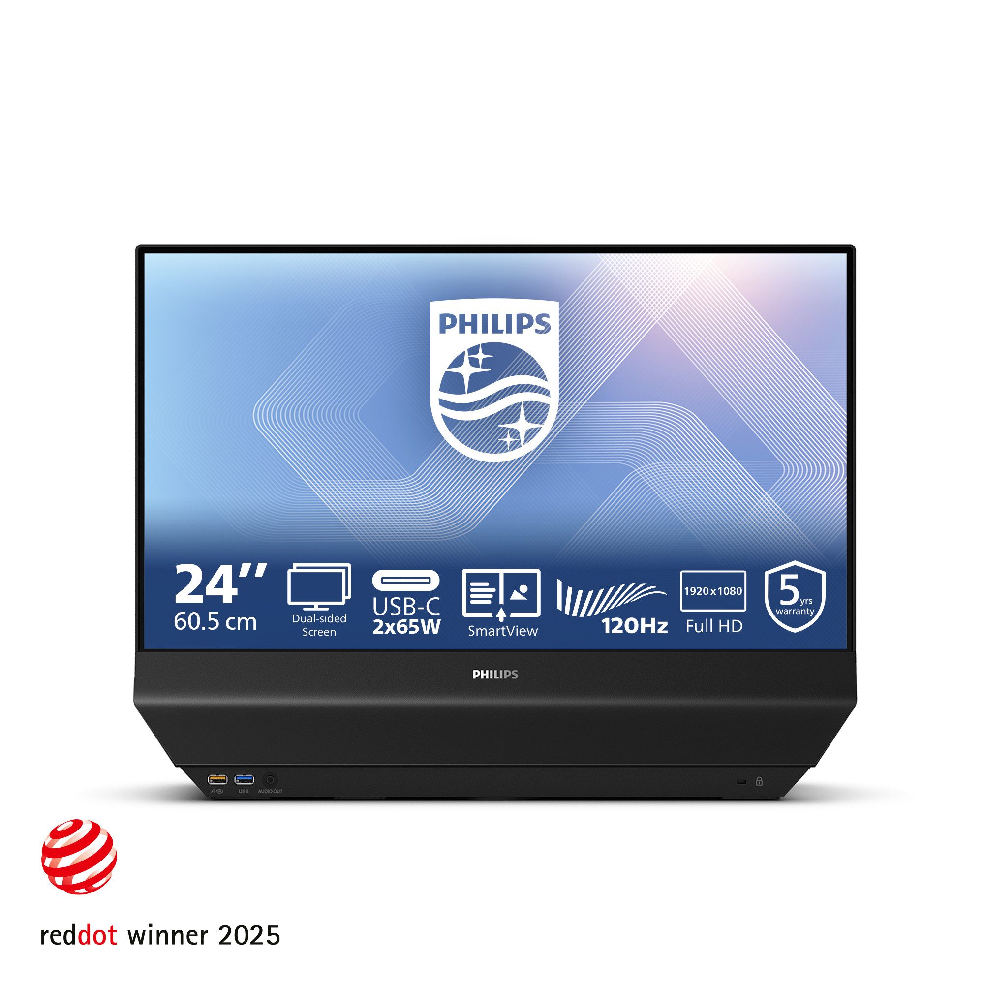 Philips 24B2D5300 - LED - 61 cm (24) (23.8" sichtbar) - 1920 x 1080 Full H... TFT-Monitor (1920 x 1080 px, Full HD, 4 ms Reaktionszeit, 120 Hz, IPS, Lautsprecher, HDCP)