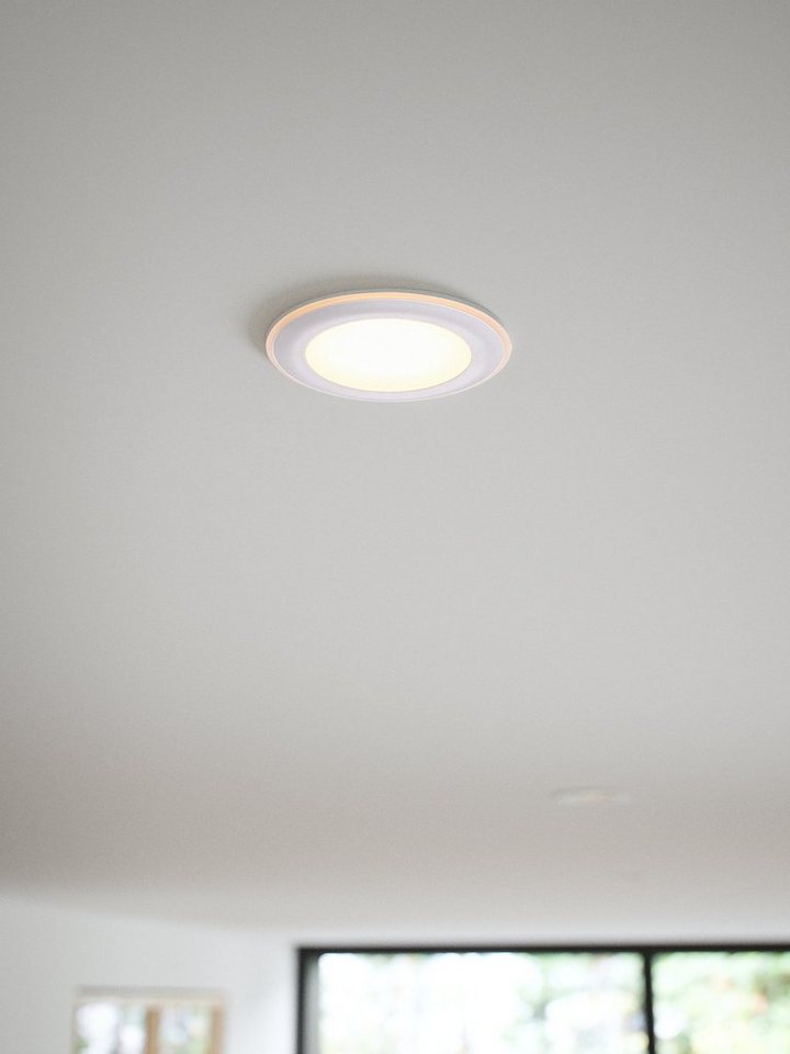 Nordlux LED Einbaustrahler Elkton, LED fest integriert, Warmweiß,  Einbauleuchte mit integriertem Dimmer, Inkl. 5,5 Watt LED Modul mit hoher  Lichtleistung