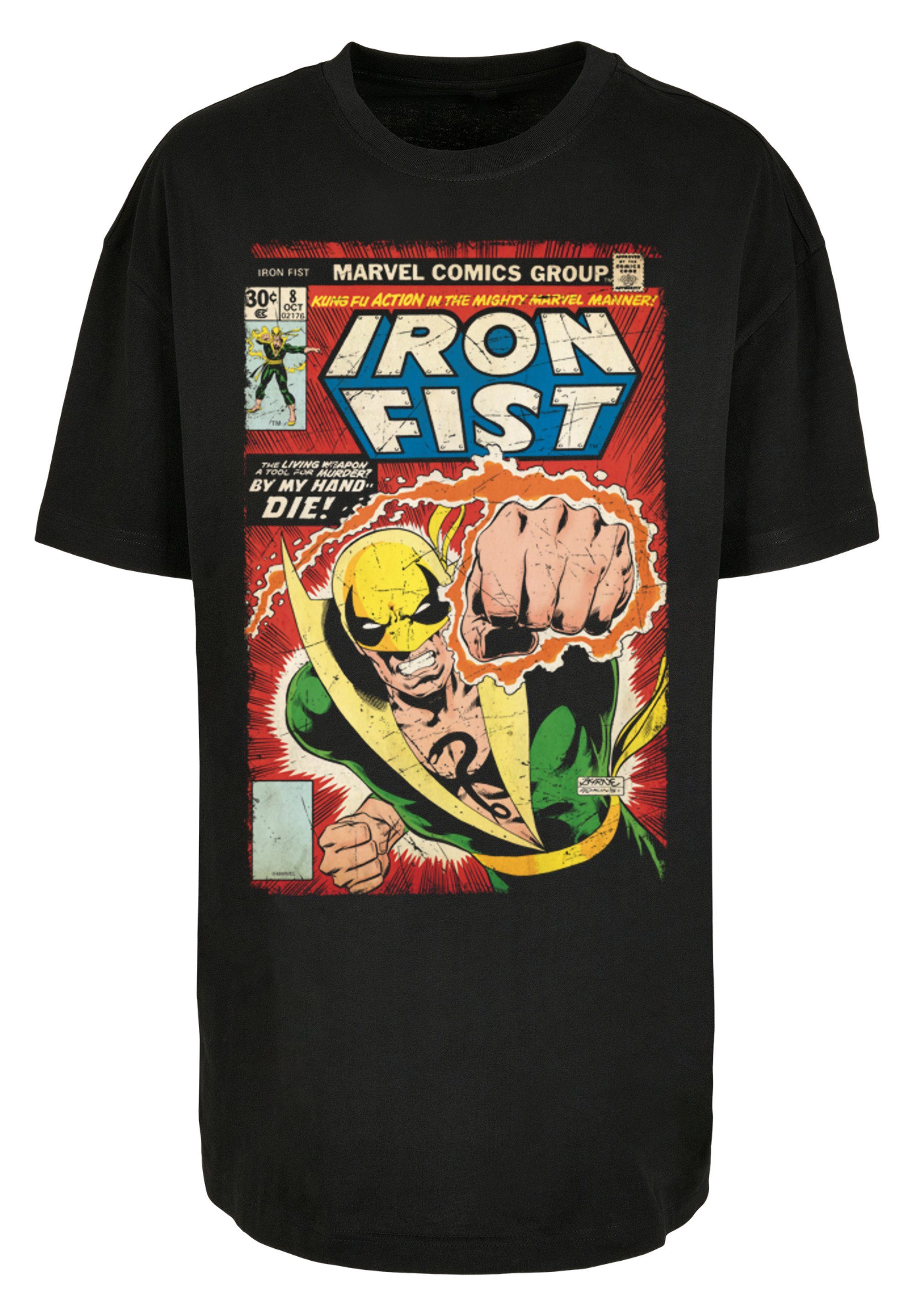 Iron with Fist Tee Kurzarmshirt Boyfriend Cover Ladies Oversized F4NT4STIC (1-tlg) Damen Marvel