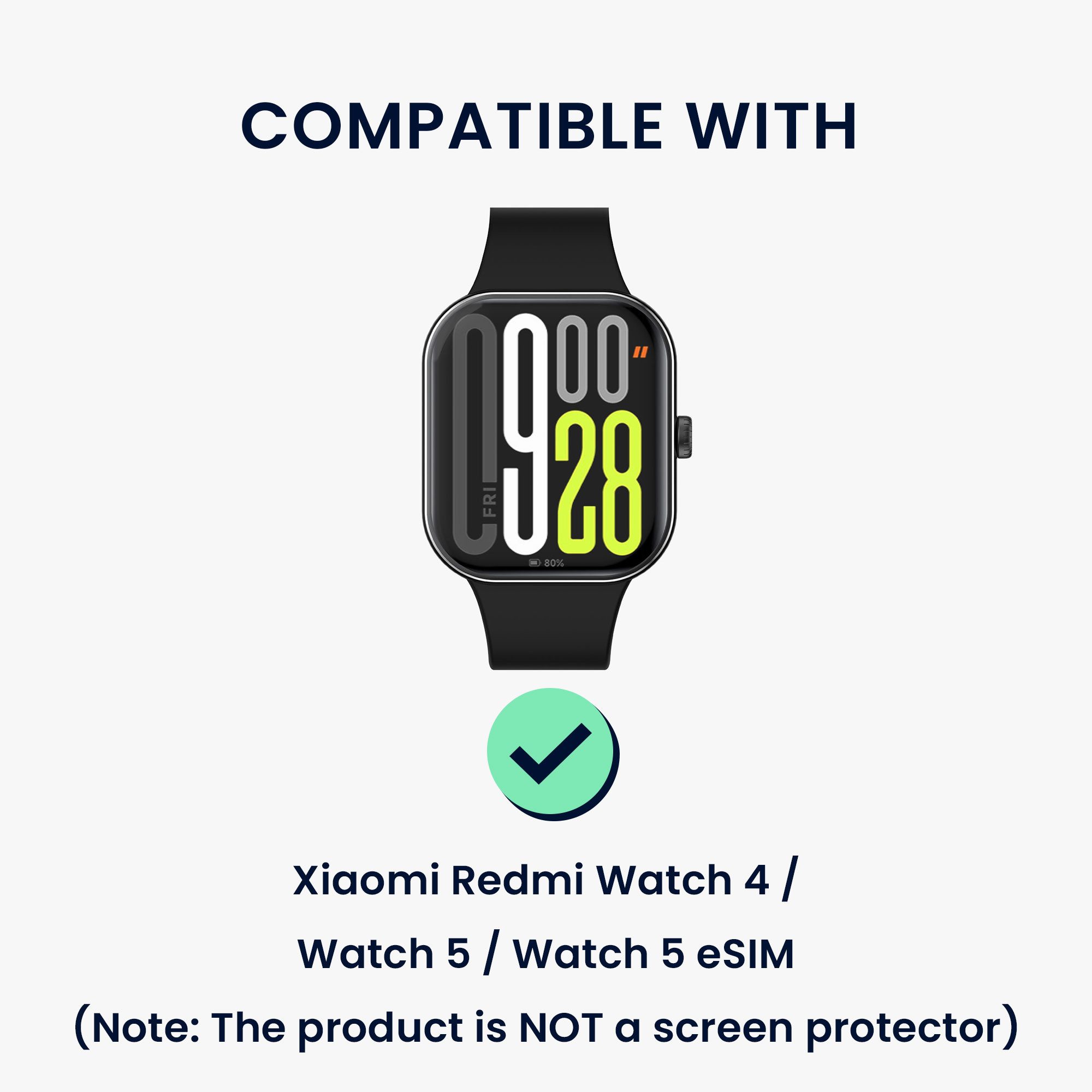 kwmobile 2x Kunststoff Hülle für Xiaomi Redmi Watch 4 / Watch 5 / Watch 5 eSIM Smartwatch, 2-tlg., Schutzrahmen - Glitzer Schutzhülle in Silber Rosegold