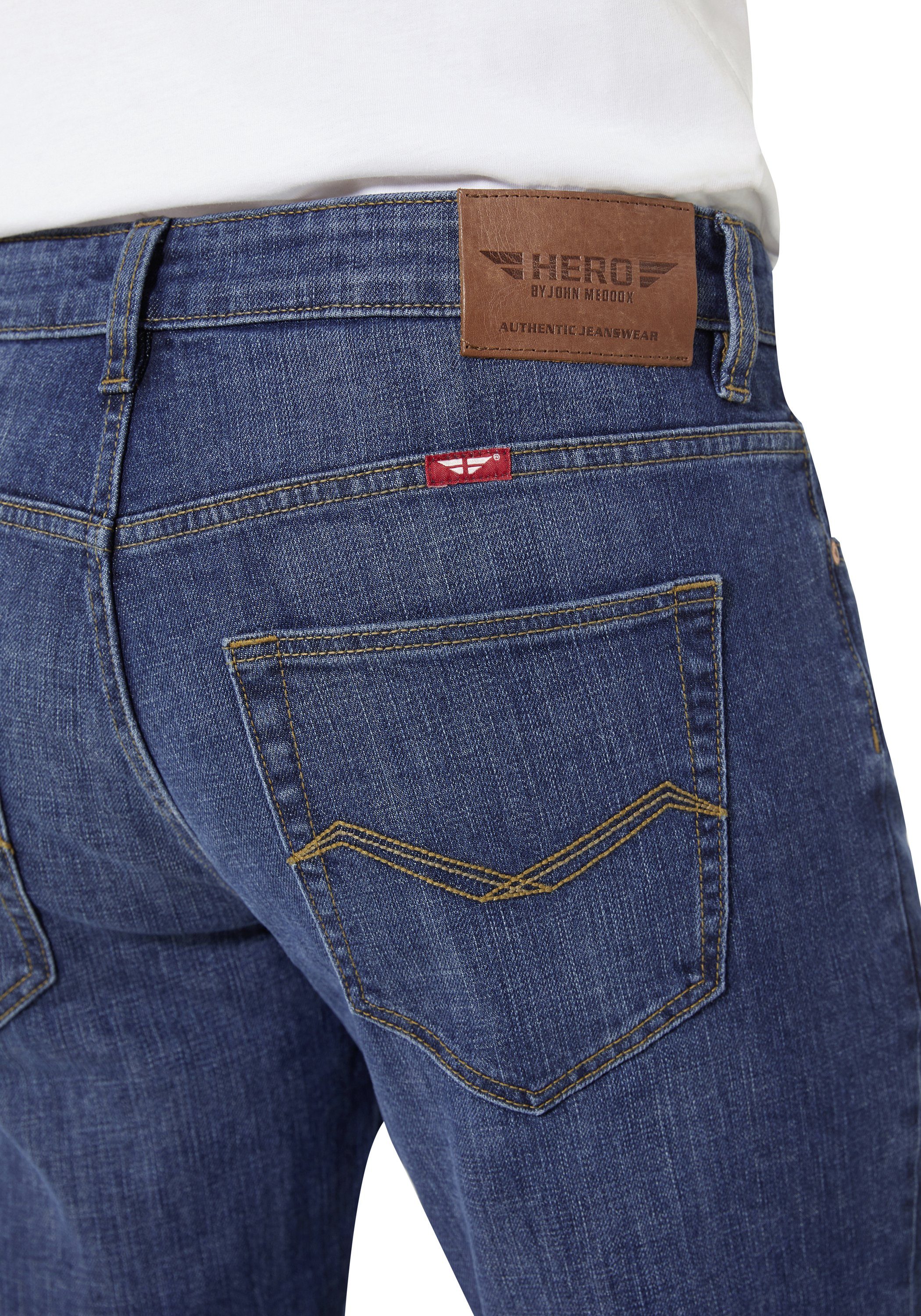 5-Pocket-Jeans John midblue Straight Denver Medoox HERO Stretch used by Regular