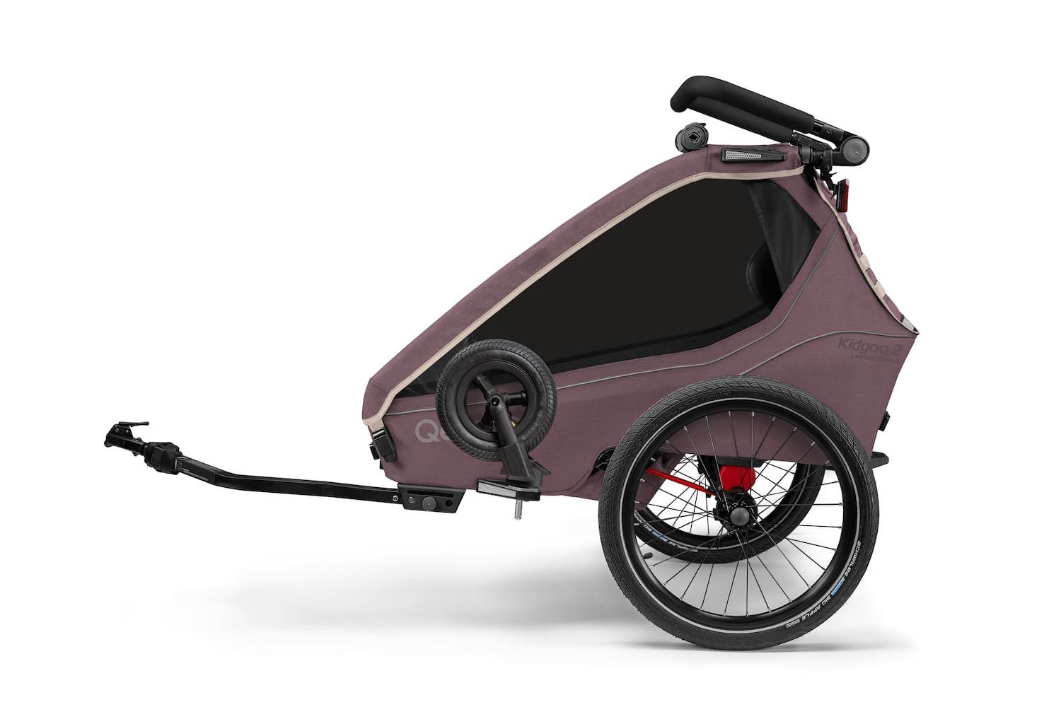 Qeridoo Fahrradkinderanhänger Kidgoo1 (2 Kinder), ab 6 Monate-ca. 5 Jahre, zwei Kinder, Fahrradanhänger, Buggy, Jogger
