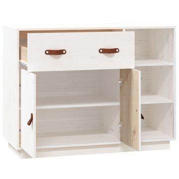 vidaXL Anrichte Sideboard Weiß 98,5x40x75 cm Massivholz Kiefer