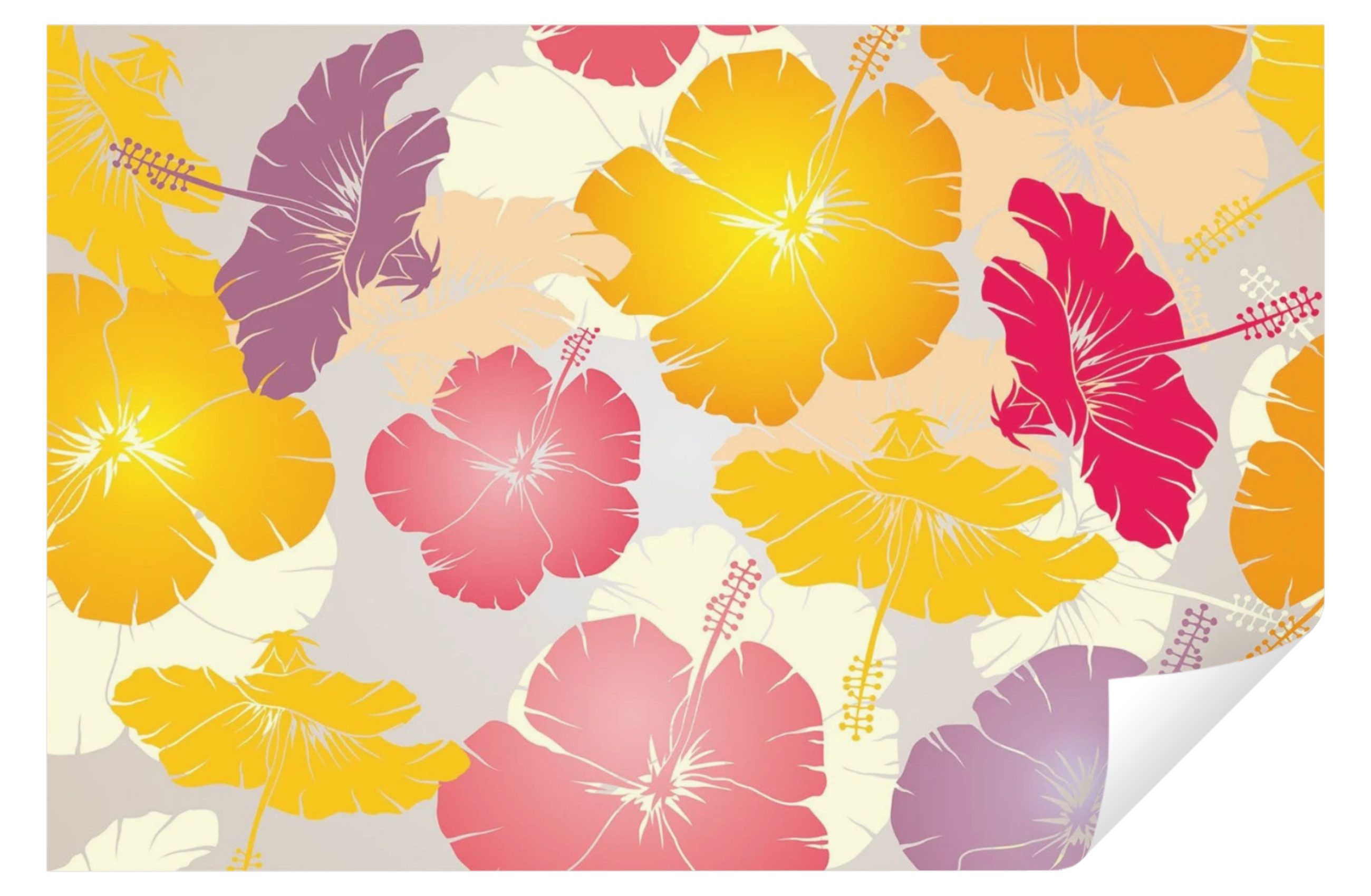 Wallarena Fototapete Kinderzimmer Mädchen Blumen Bunte Tapete Vliestapete 368x254, Papier, Blume, Tapete inklusive Kleister tapete Motivtapete