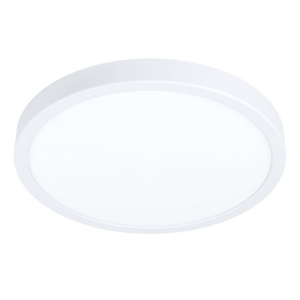 EGLO Aufbauleuchte Fueva-z, Leuchtmittel inklusive, Ø 28,5 cm, App und Sprachsteuerung, dimmbar, Aufbauleuchte weiß, IP44