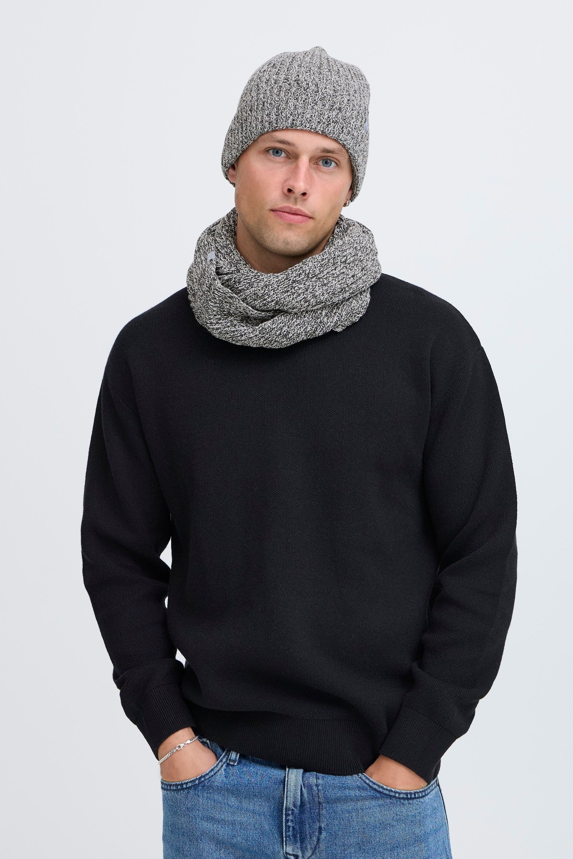 Blend Beanie BHSceal Pack Modischer Tubeschal in MeLange-Optik