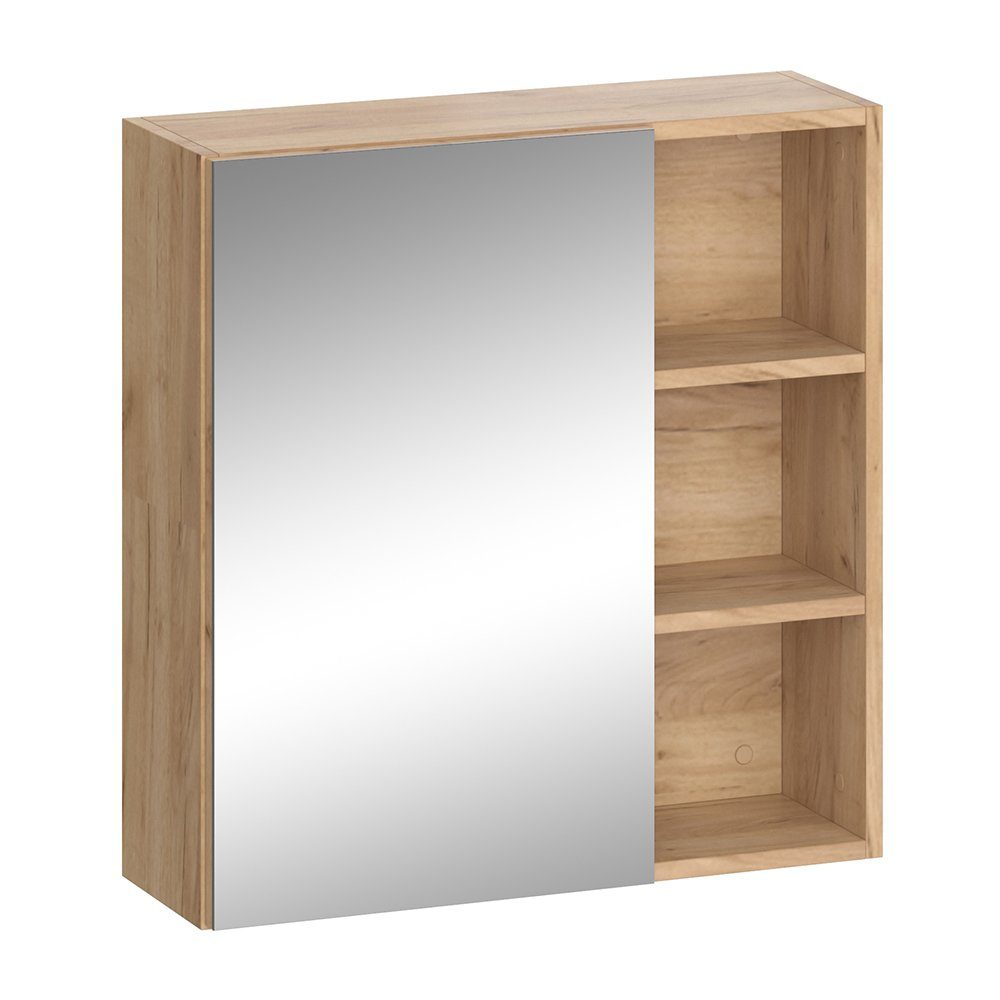 Vicco Badezimmerspiegelschrank Senyo, Anthrazit/Goldkraft Eiche, 62 günstig online kaufen