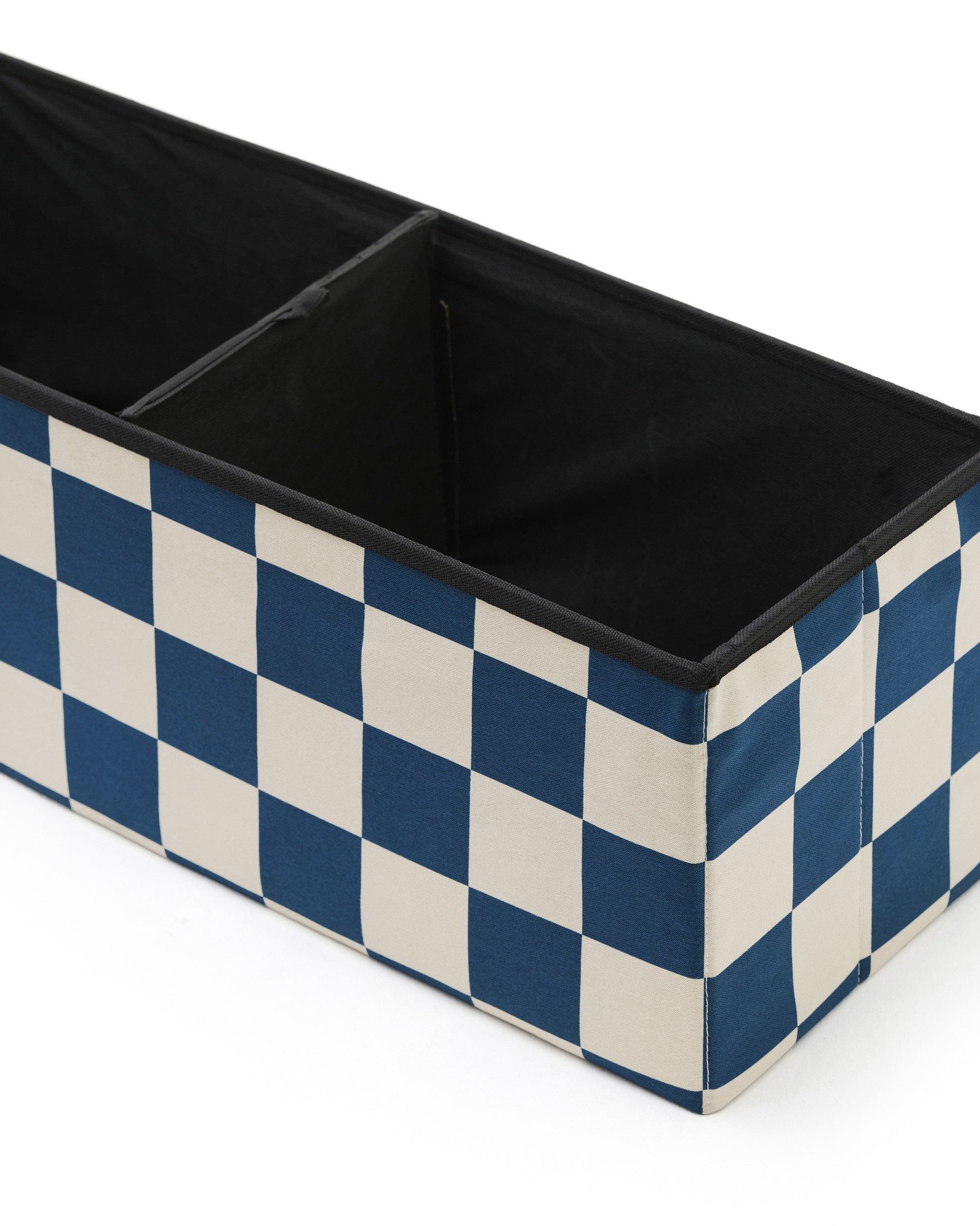 Kids Concept Sitzbank Kids Concept - Sitzbank mit Stauraum Karo blau - 30x31x80 cm (1-St)