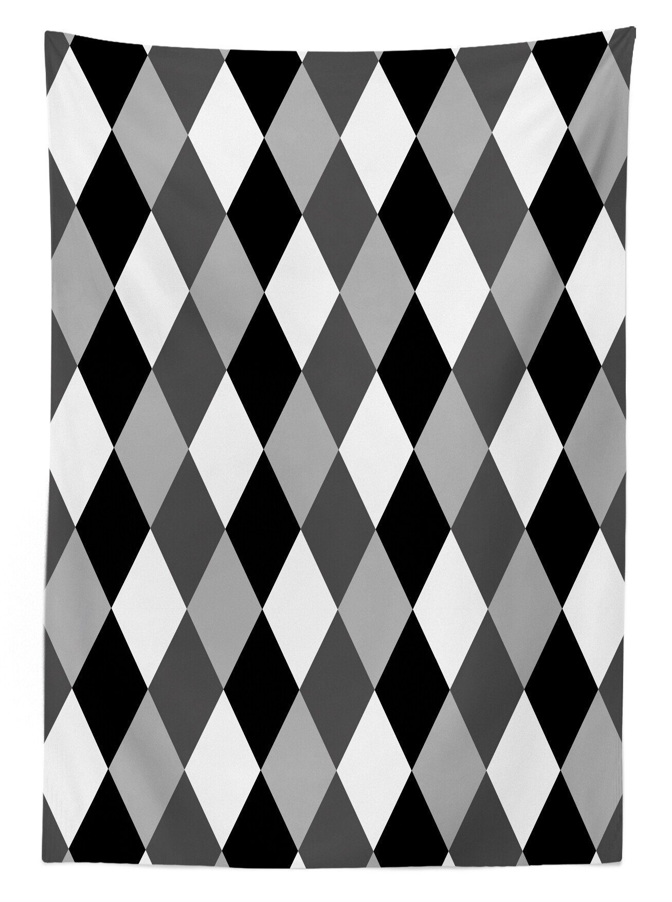 Abakuhaus Waschbar Schwarzweiss-Rhombus Außen Farbfest Geometrisch den Klare Tischdecke Farben, Bereich geeignet Für