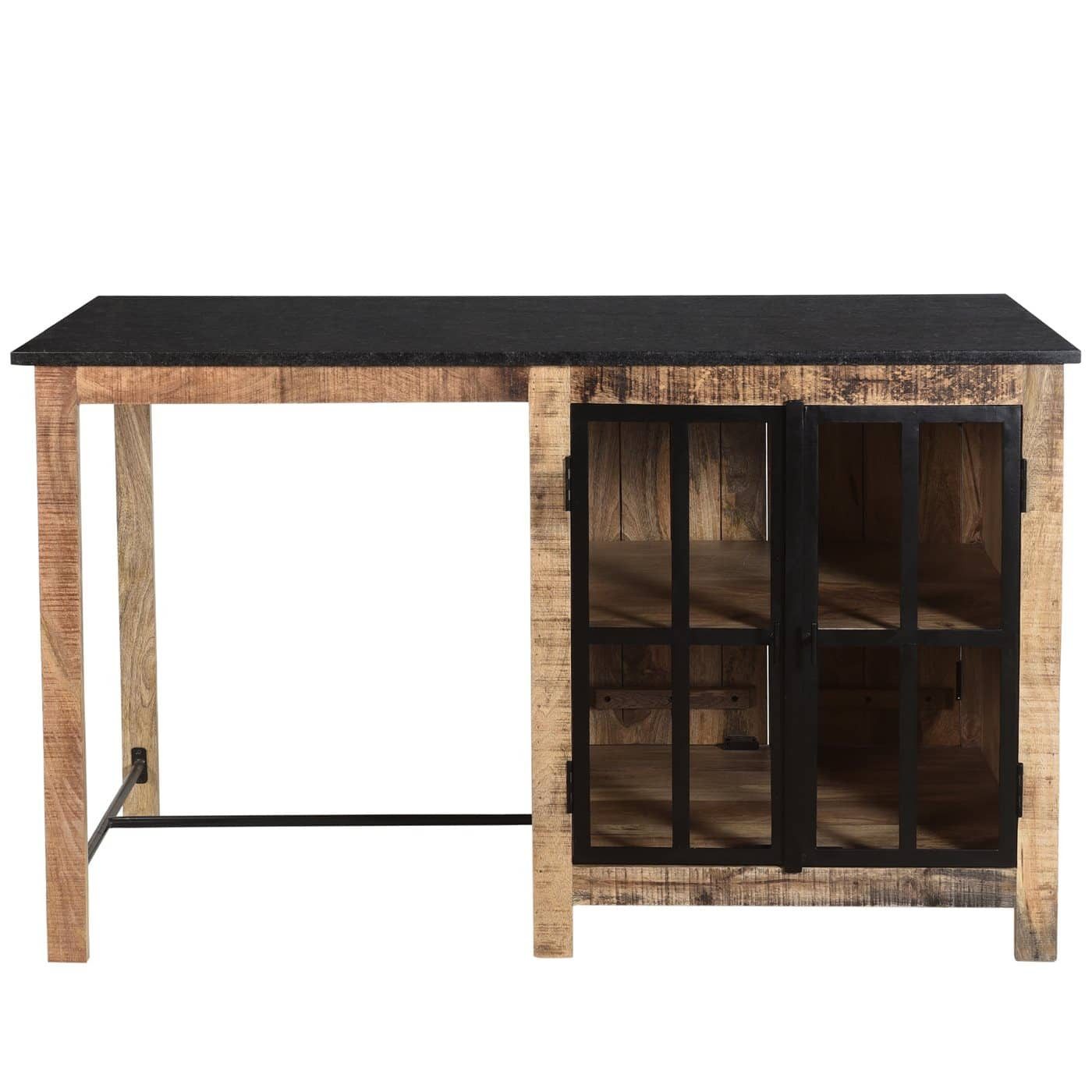 baario Küchentisch Kücheninsel BUZET Marmor, massiv Küchenarbeitstisch Industrial Vintage Design Küchenblock