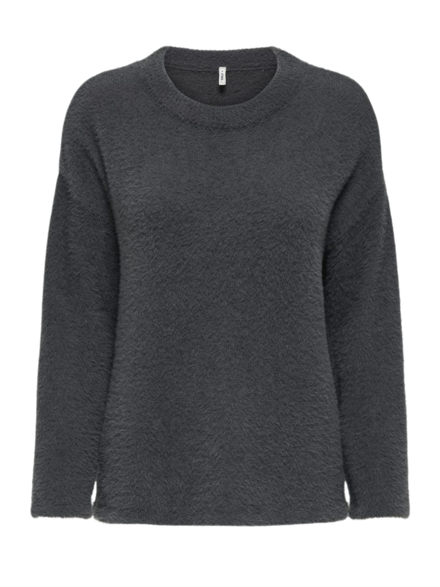 ONLY Strickpullover grau,Casual,Polyacryl,Unifarben,Rundhals,Lang,Comfort Fit