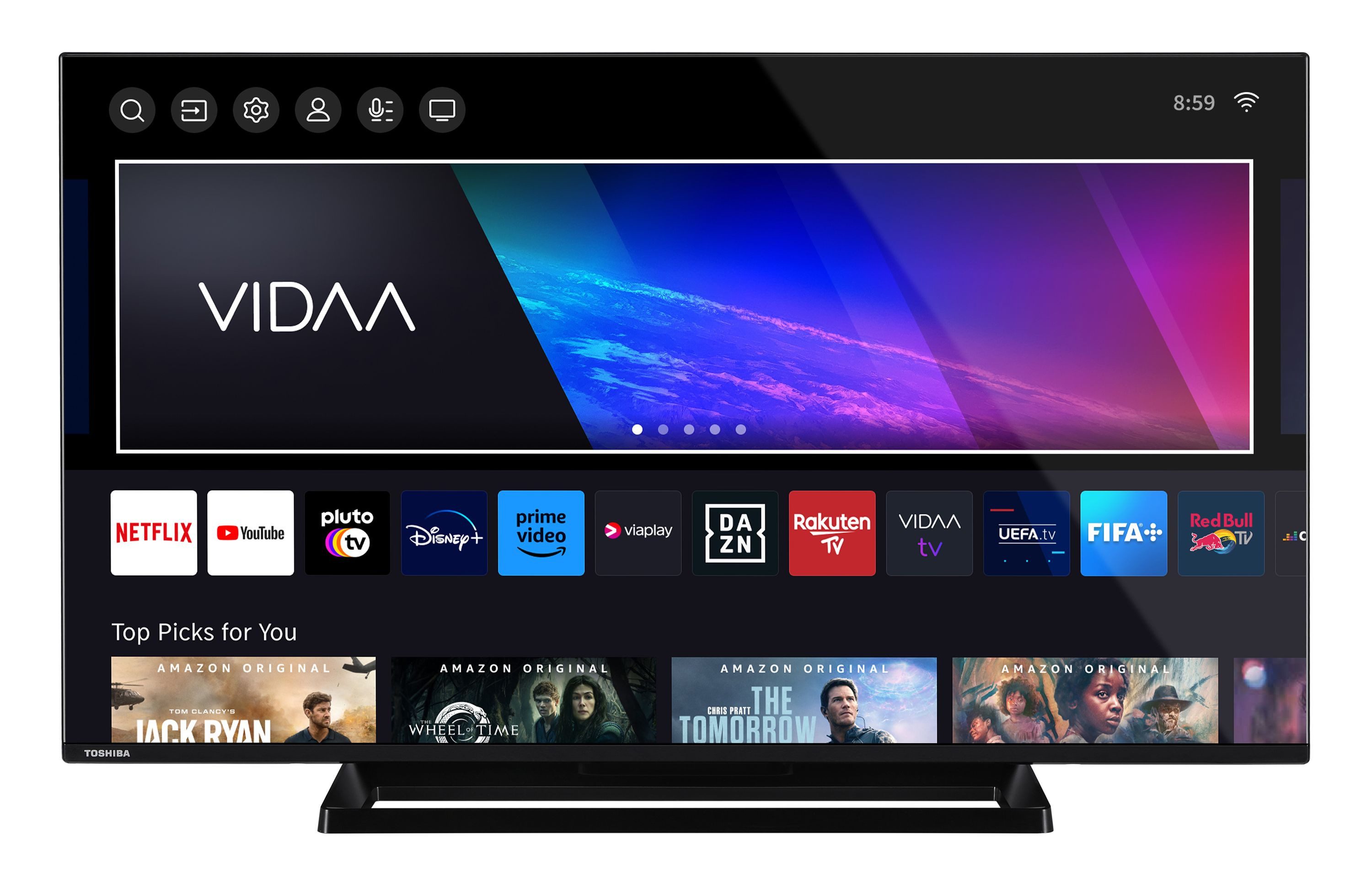 Toshiba 43UV3363DA LCD-LED Fernseher (108 cm/43 Zoll, 4K Ultra HD, VIDAA Smart TV, HDR, TRU Resolution, Triple-Tuner, VIDAA, Alexa-fähig)