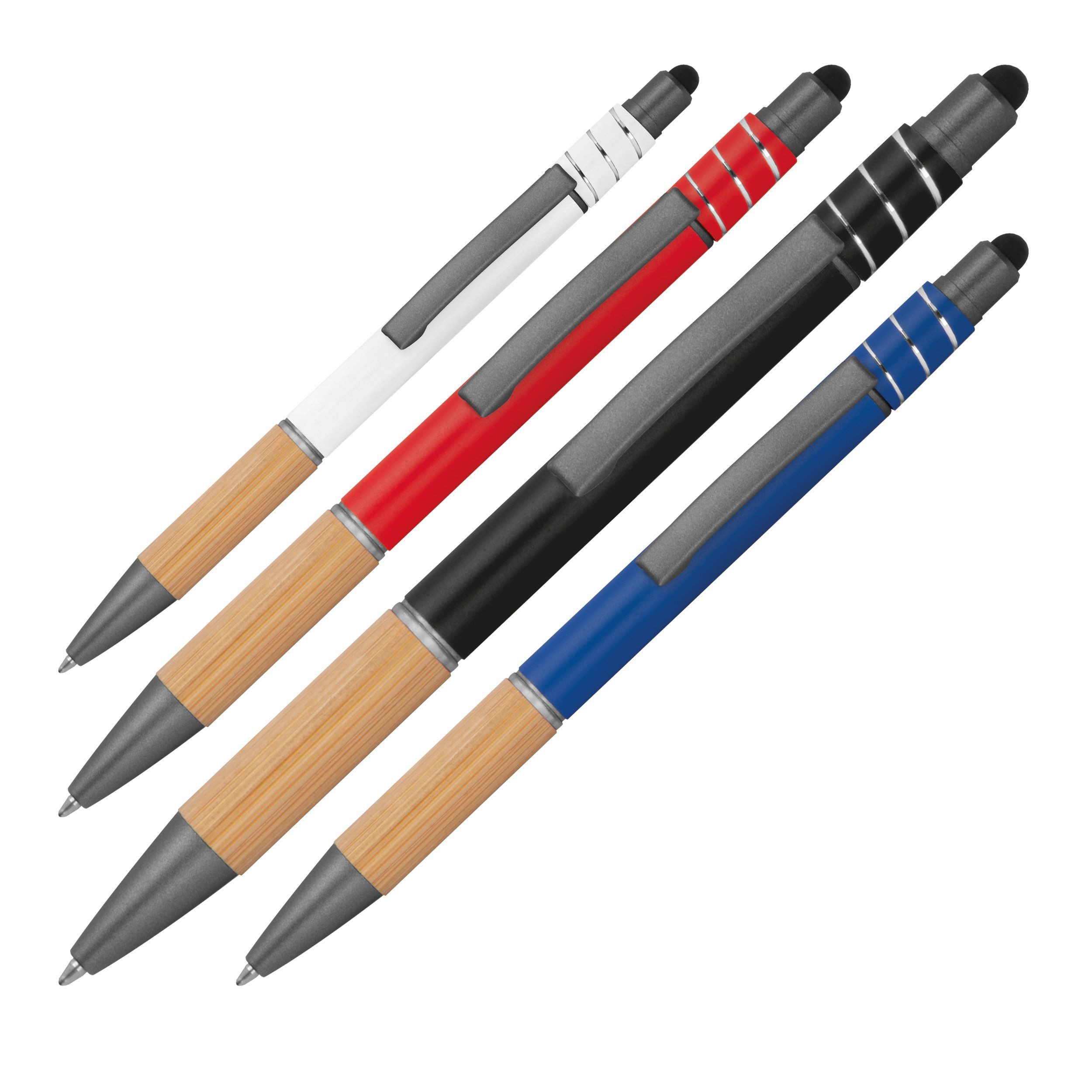 Livepac Office Kugelschreiber 4 Fidget Touchpen-Kugelschreiber / aus Metall / 4 Farben