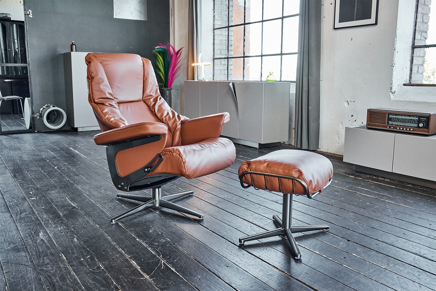 KAWOLA Drehsessel MODO, Relaxsessel Leder mit günstig online kaufen