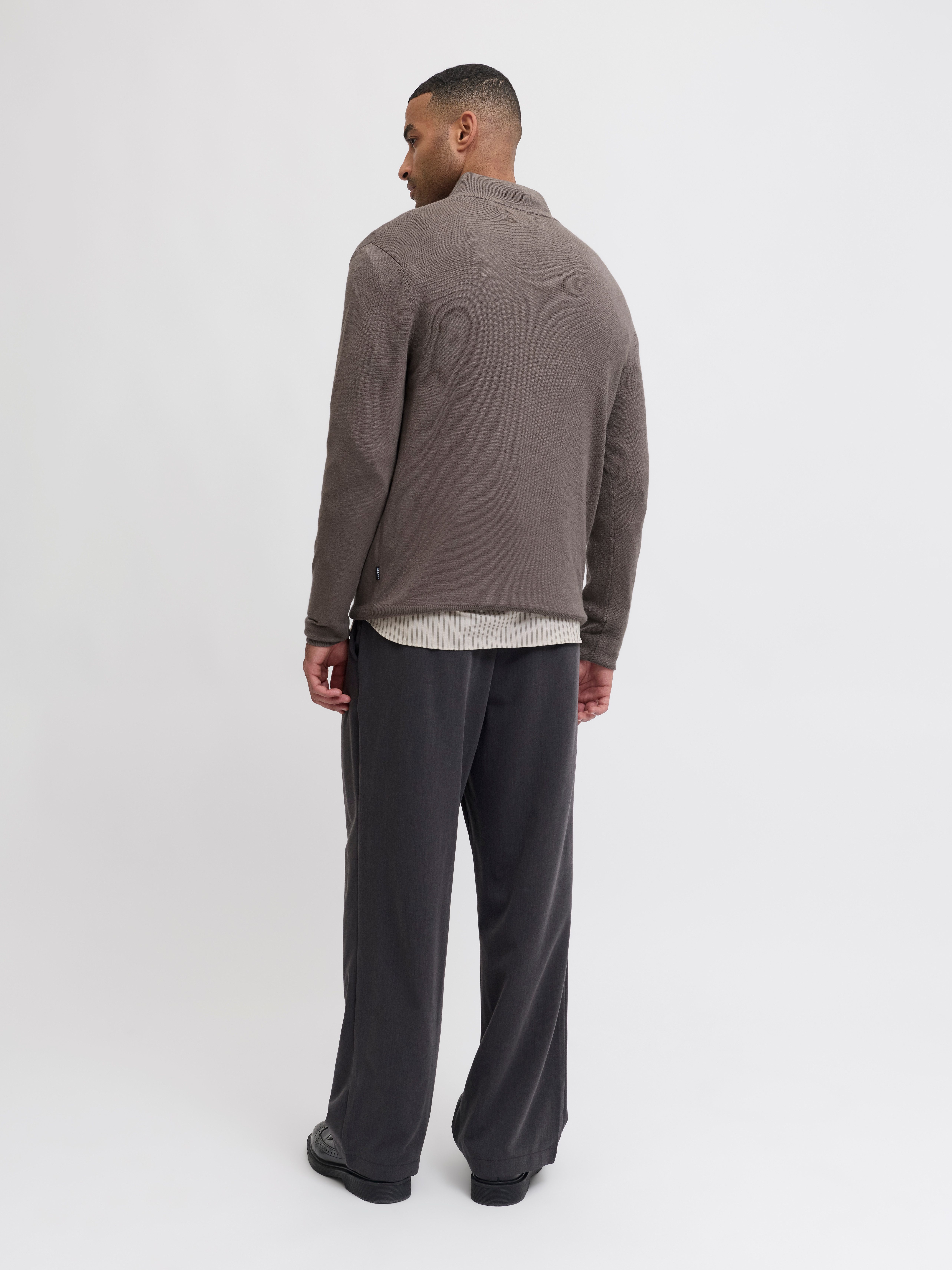 Jack & Jones Troyer JJEEMIL KNIT HALF ZIP NOOS Baumwollmischung, regular fit
