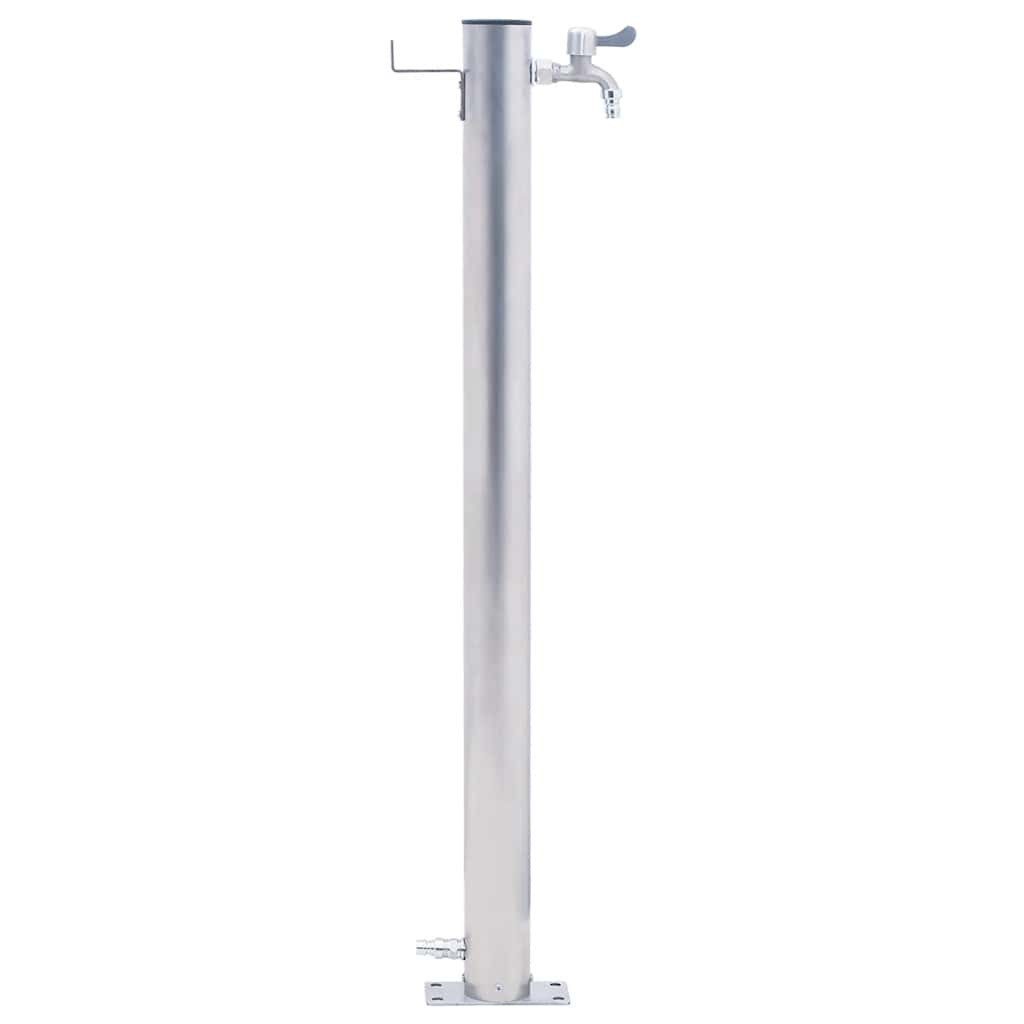 vidaXL Bewässerungssystem Wassersäule für den Garten 100 cm Edelstahl Rund, (1-tlg)