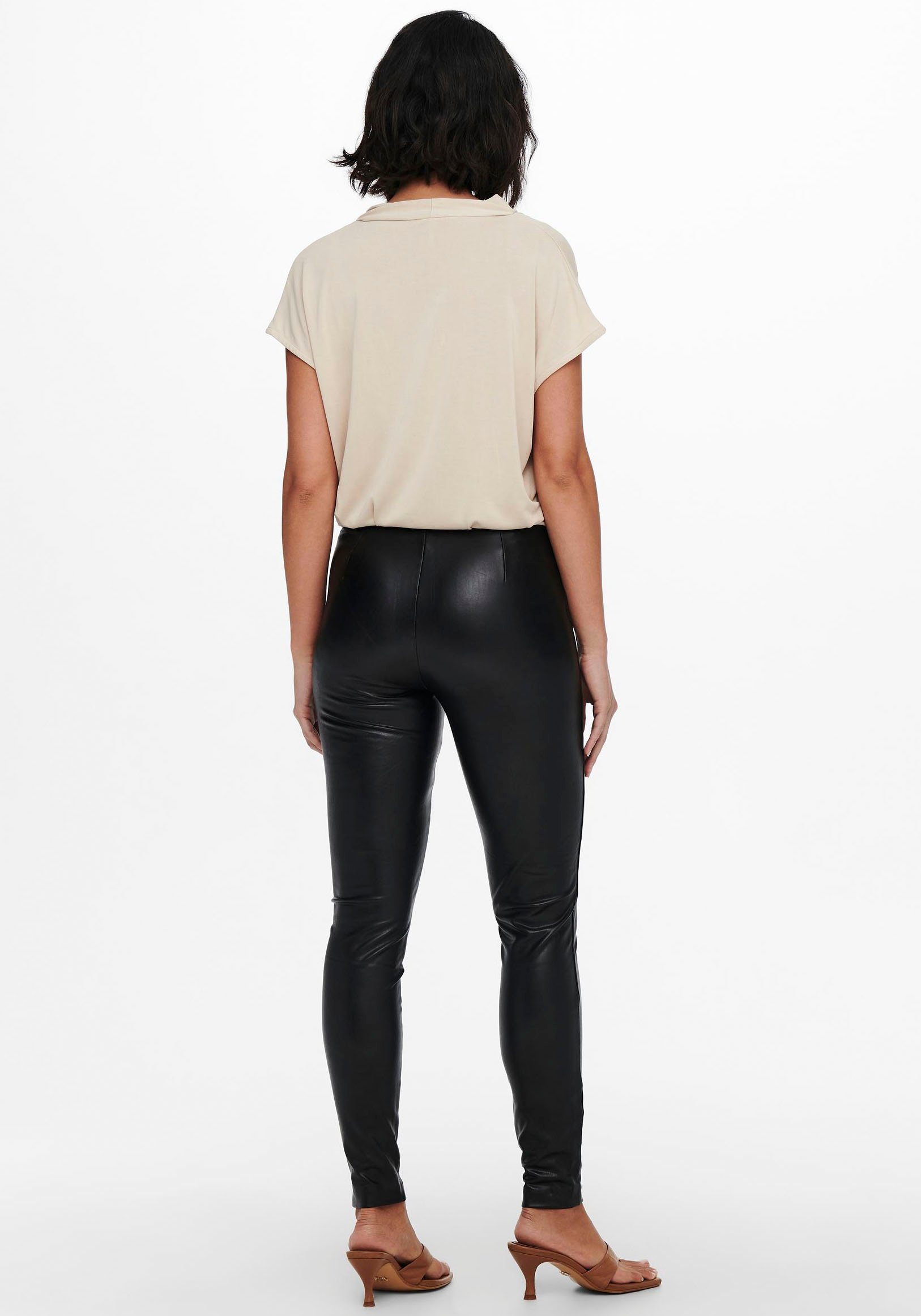 Lederimitathose ONLJESSIE LEGGING OTW LEATHER Black NOOS ONLY FAUX