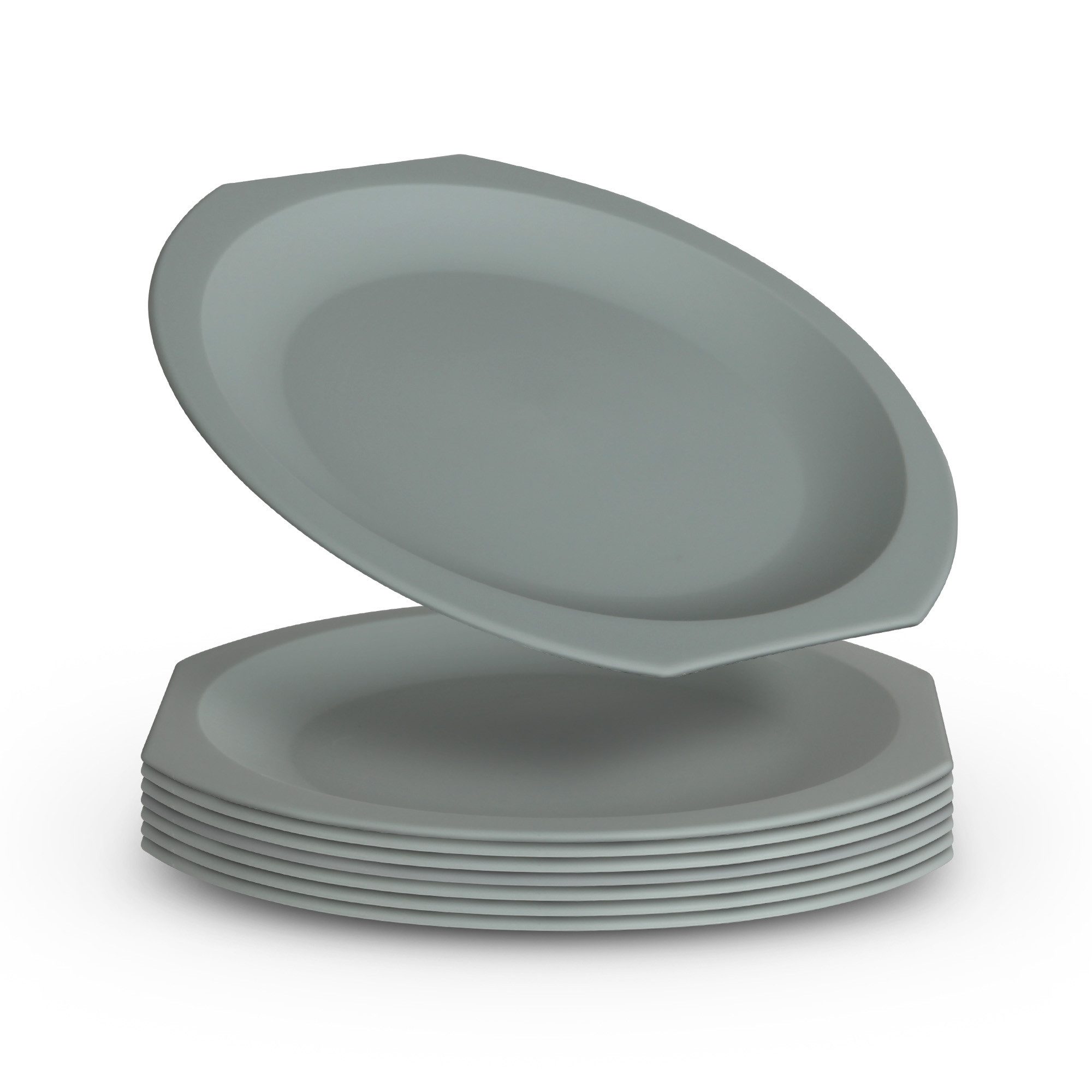 ProHome Kunststoffteller Mehrweg Ø23cm, (8 St), Stapelbar, BPA-frei, Spülmaschinengeeignet, Oberfläche matt, Geruchlos