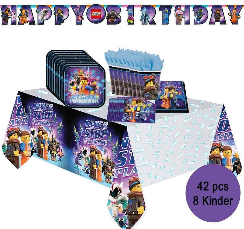 Amscan Papierdekoration Lego Movie Party Deko Set für Geburtstage