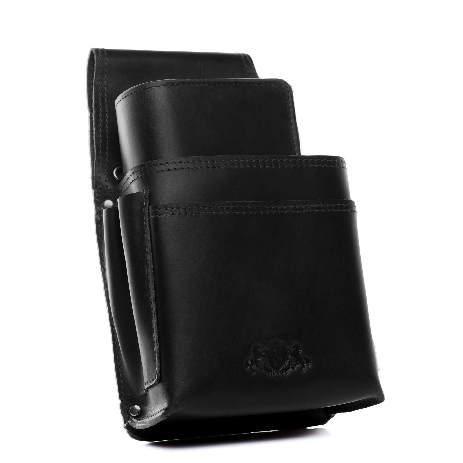 SID & VAIN Geldbörse »ABERDEEN«, Kellnerportemonnaie mit Holster groß echt Leder Unisex schwarz