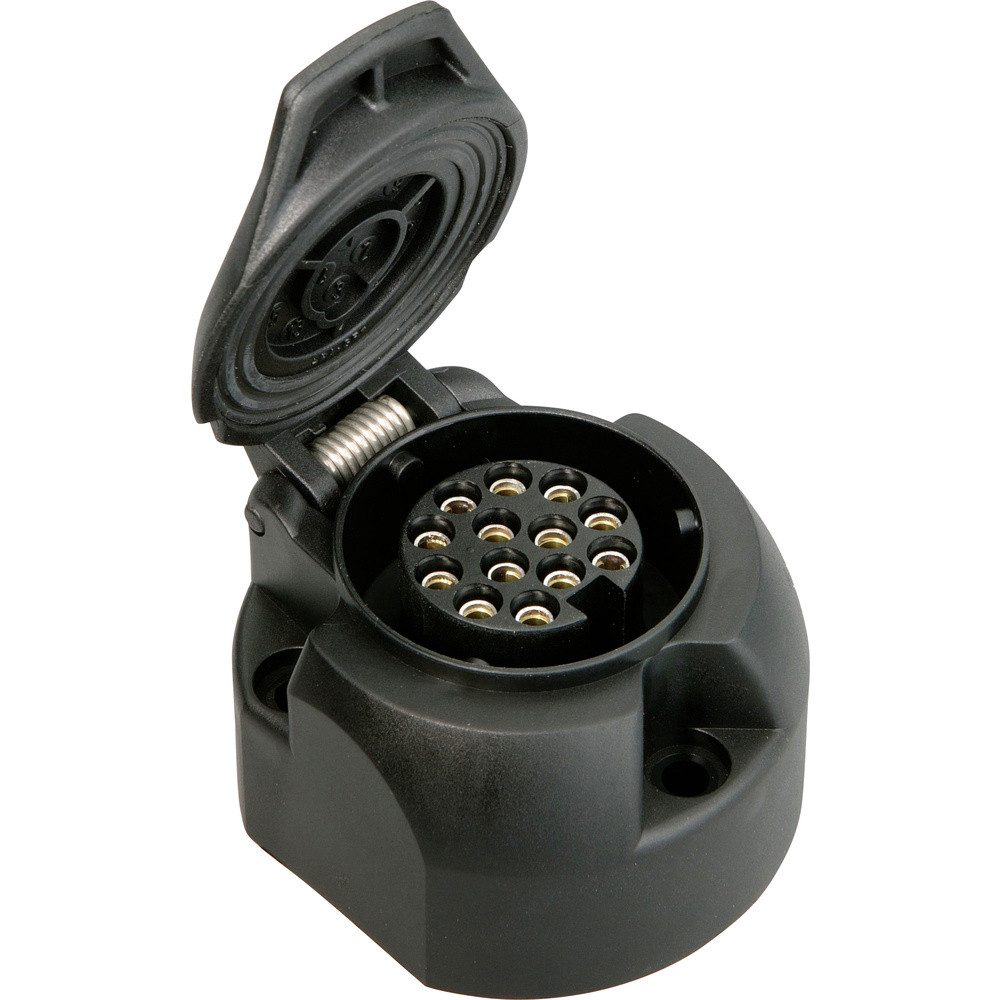 IWH Anhänger IWH 010209 Anhänger-Steckdose [Steckdose 13polig - Stecker 13polig] Ku