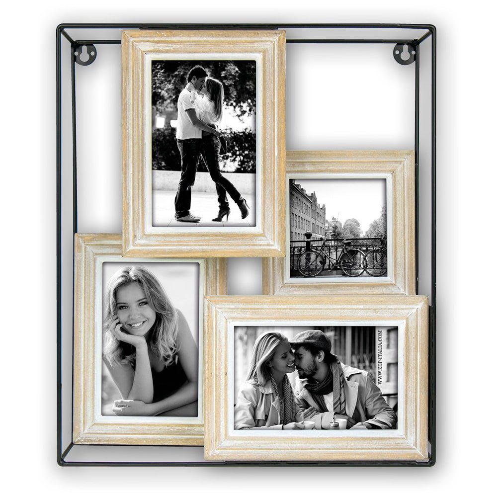 matches21 HOME & HOBBY Рамки Holz Рамки rechteckig bunt für 10x10 cm, 10x15 cm, Wand-Deko Fotorahmen im Hochformat zum Stellen, Hängen