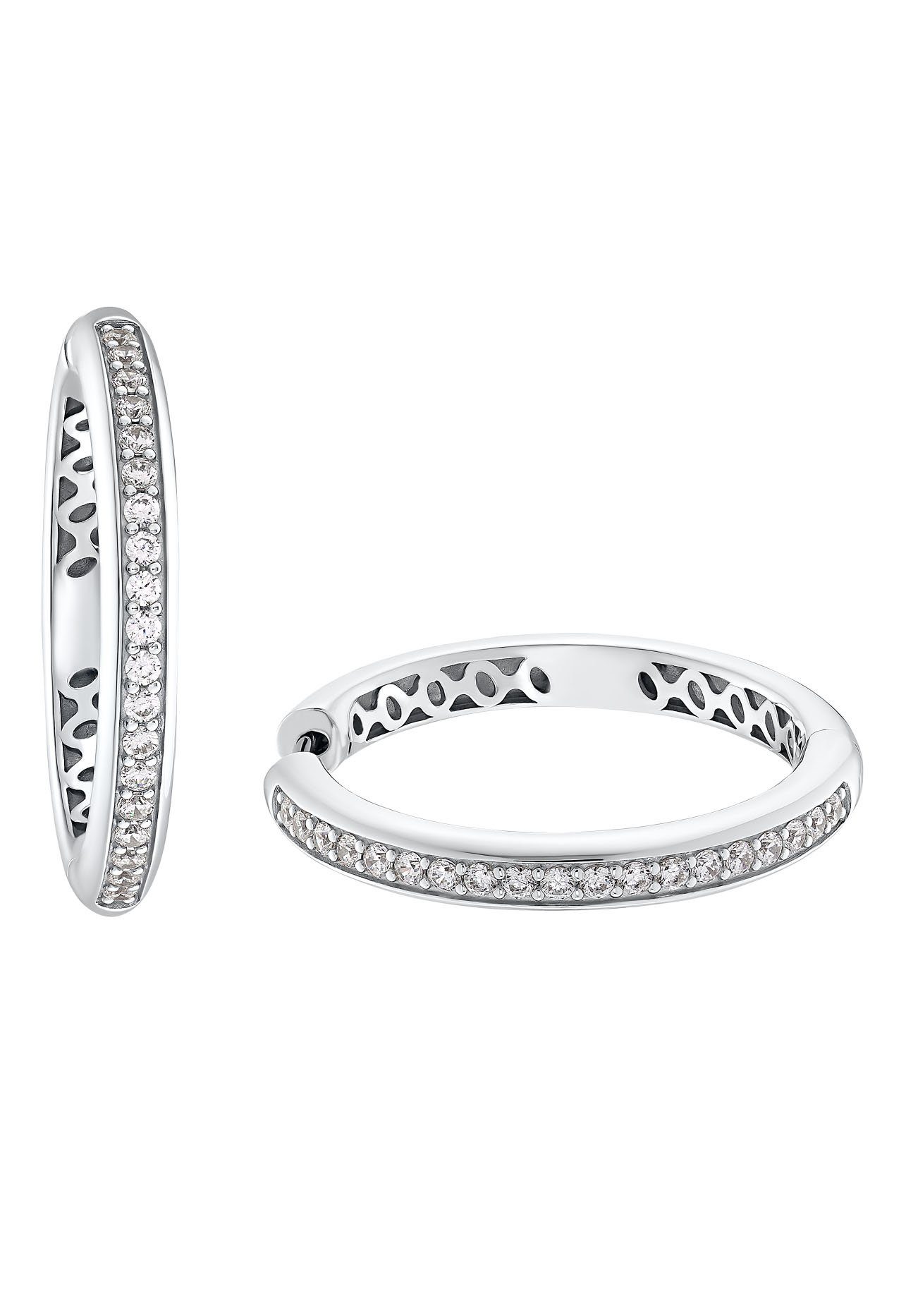 JOOP! Paar Creolen 2030954, Made in Germany - mit Zirkonia (synth)