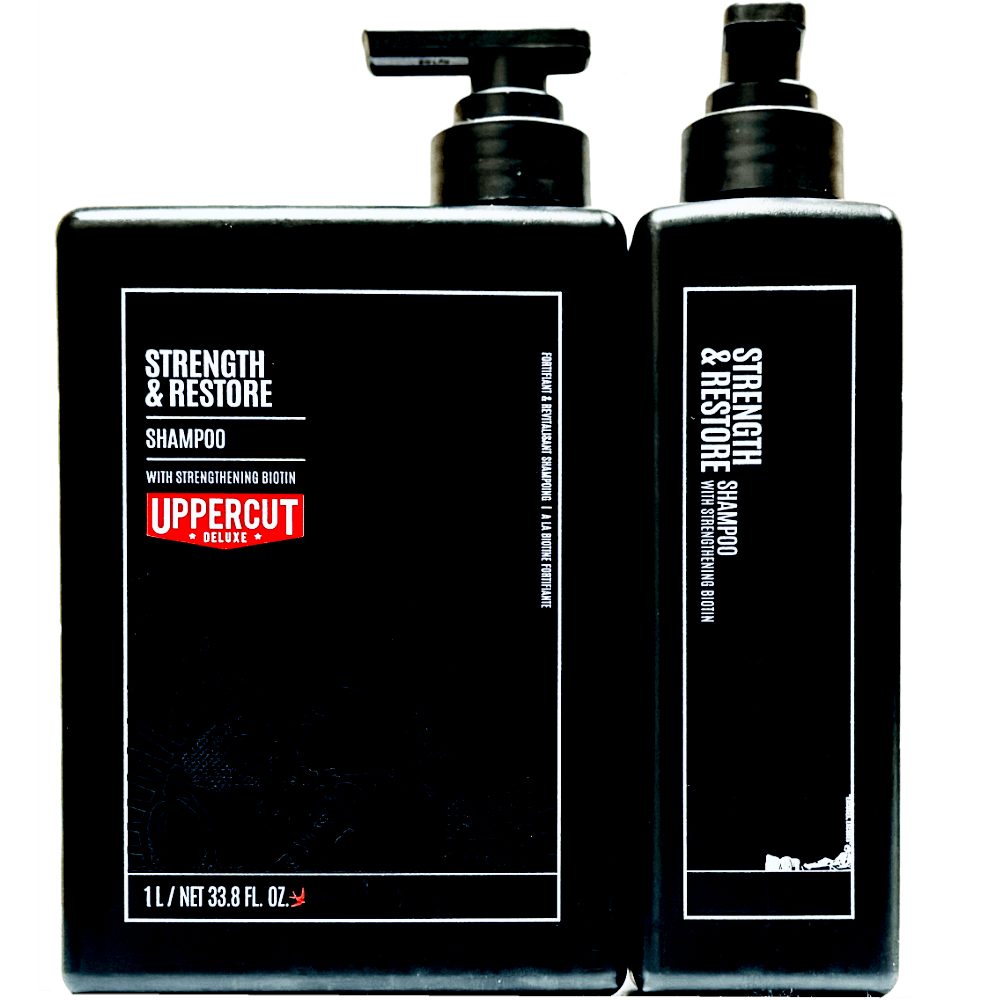 Uppercut Deluxe Haarshampoo Uppercut Deluxe Strength & Restore Shampoo 1000ml, 1-tlg., Mit Biotin und Koffein, für alle Haartypen