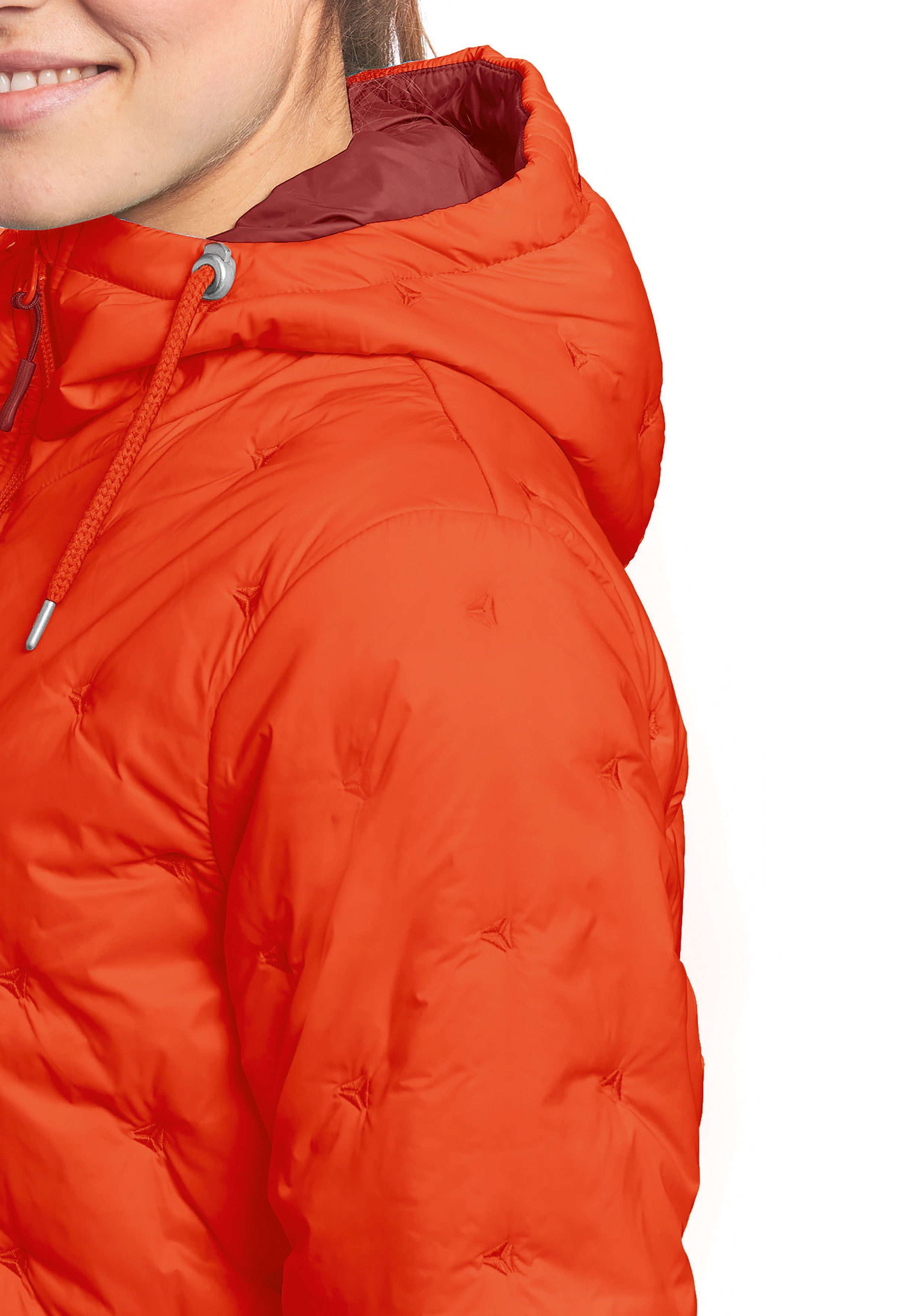 Maier Pampero Steppung Sportliche W PrimaLoft® Sports Jacke neonrot mit partieller Funktionsjacke