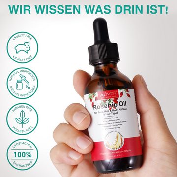 ALIVER Haaröl Hagebuttenöl Haaröl Wildrosenöl Gesichtspflege Bio Vegan Aliver, 1-tlg., Vegan