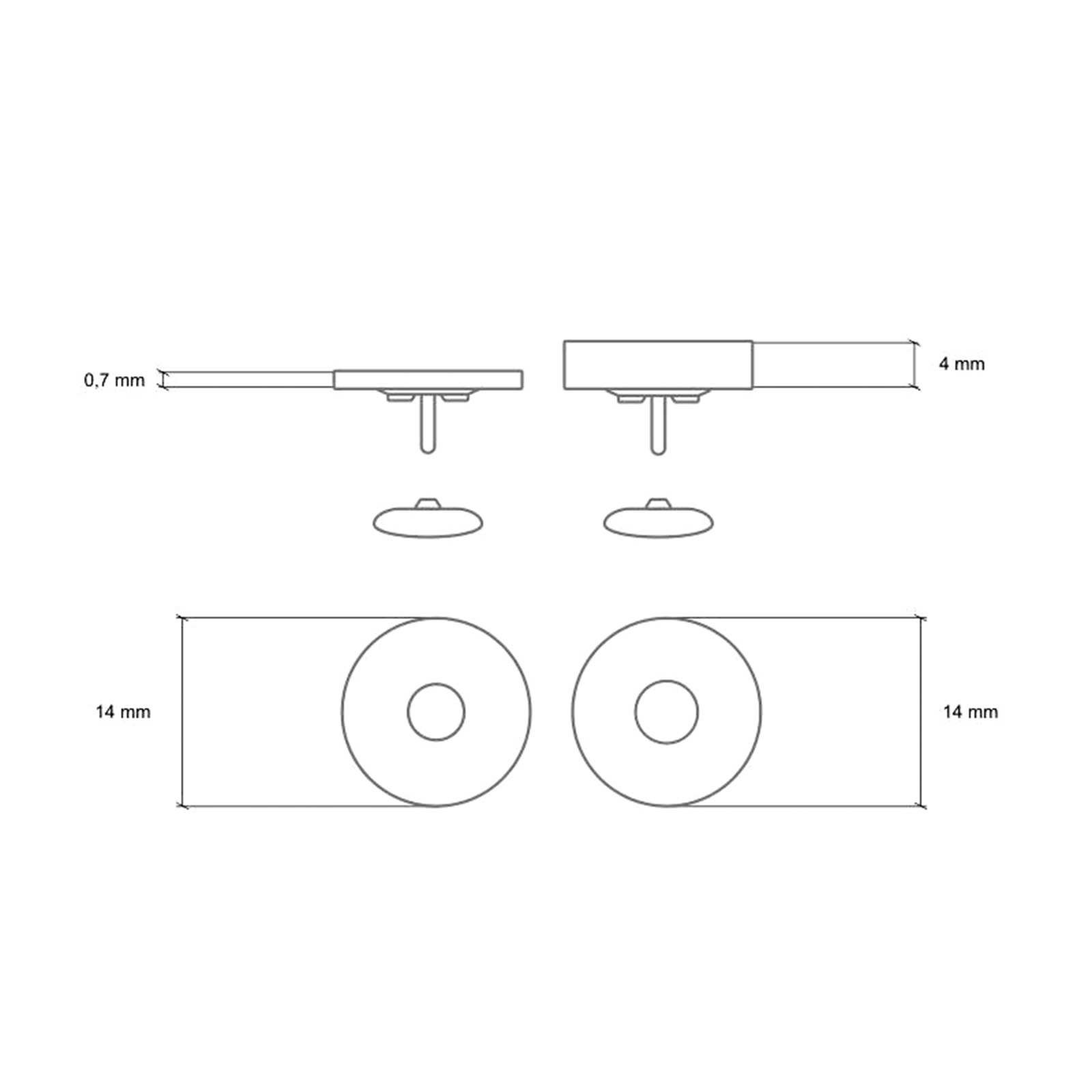 maDDma 10 Magnet-Verschlüsse mit Nieten, Verschluss rund, Größen Farbwahl Gurtstecker (10 er Paket, 10-tlg), 14mm